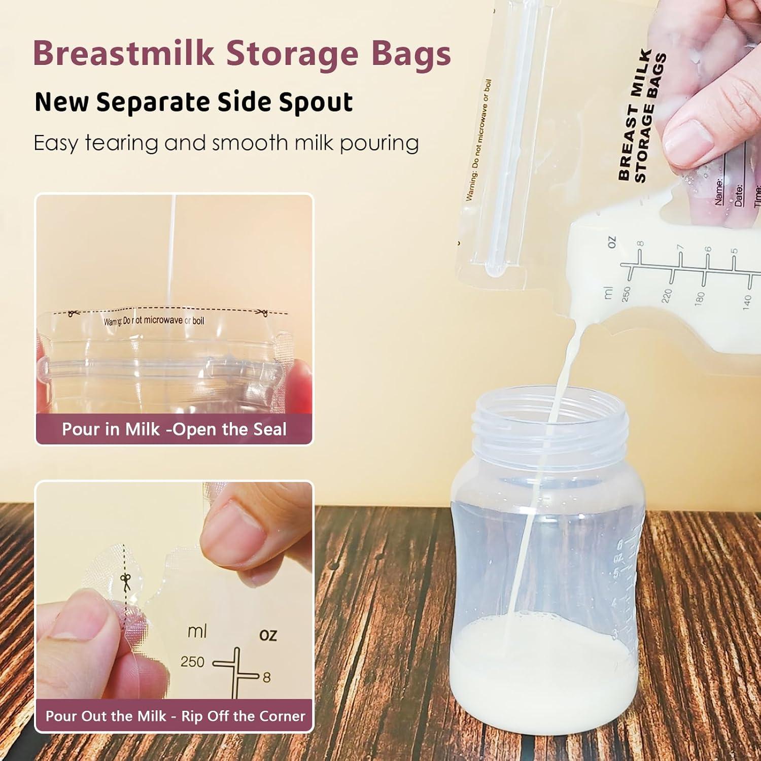 Kit de Lactancia Nursi Luna 10PCS Bridas y Bolsas 250ml