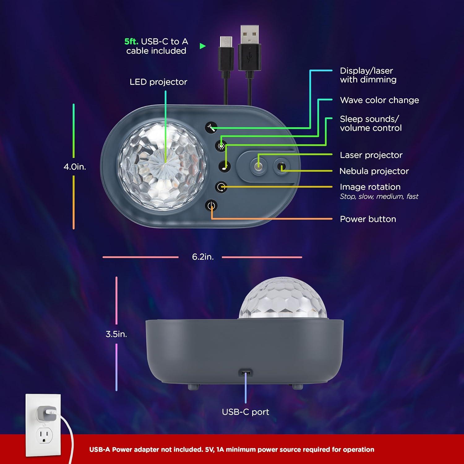 Proyector de Estrellas Enbrighten 65277 - Luz Nocturna Multicolor