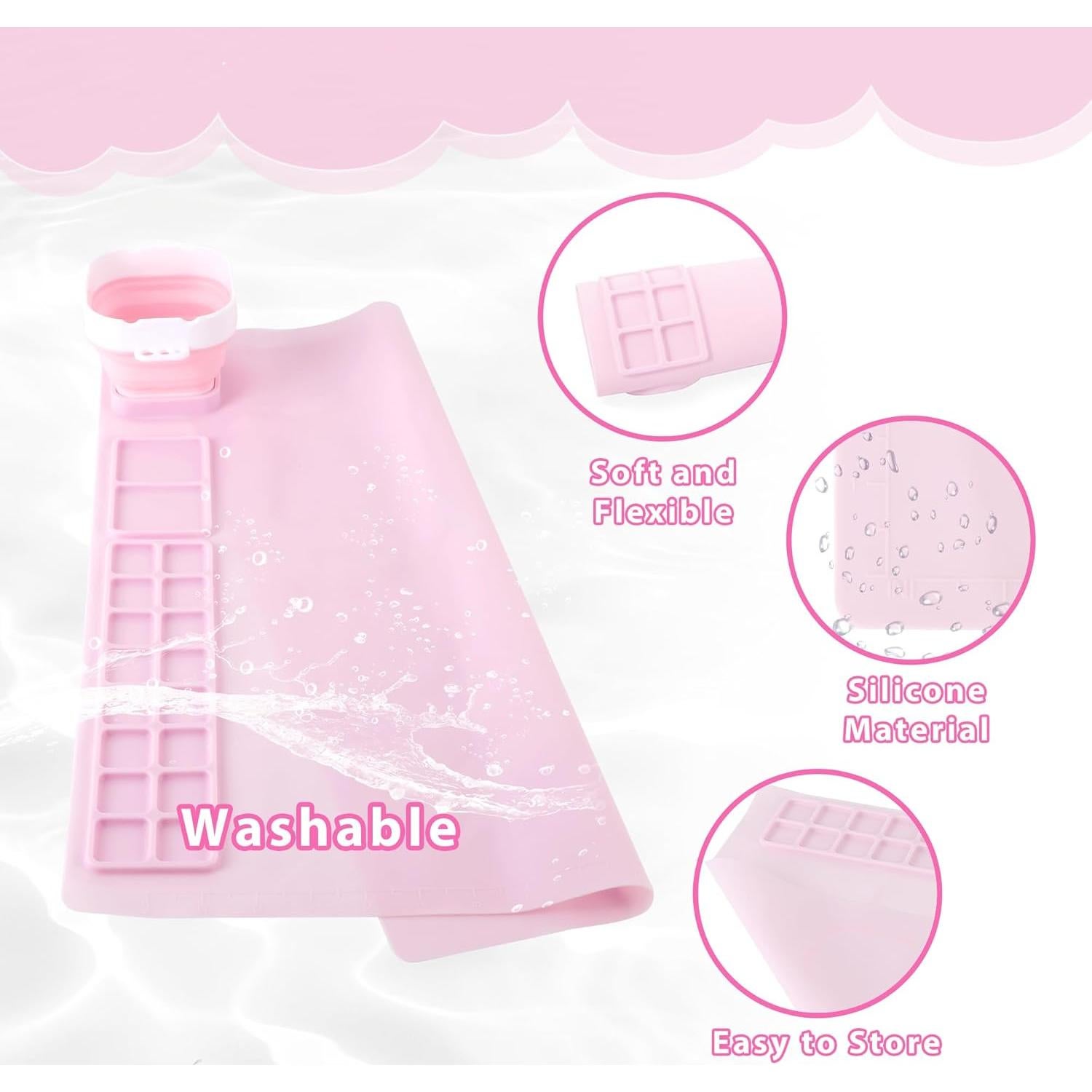 Alfombrilla de Pintura de Silicona MEKOTRIN 50.8x40.6cm Rosa