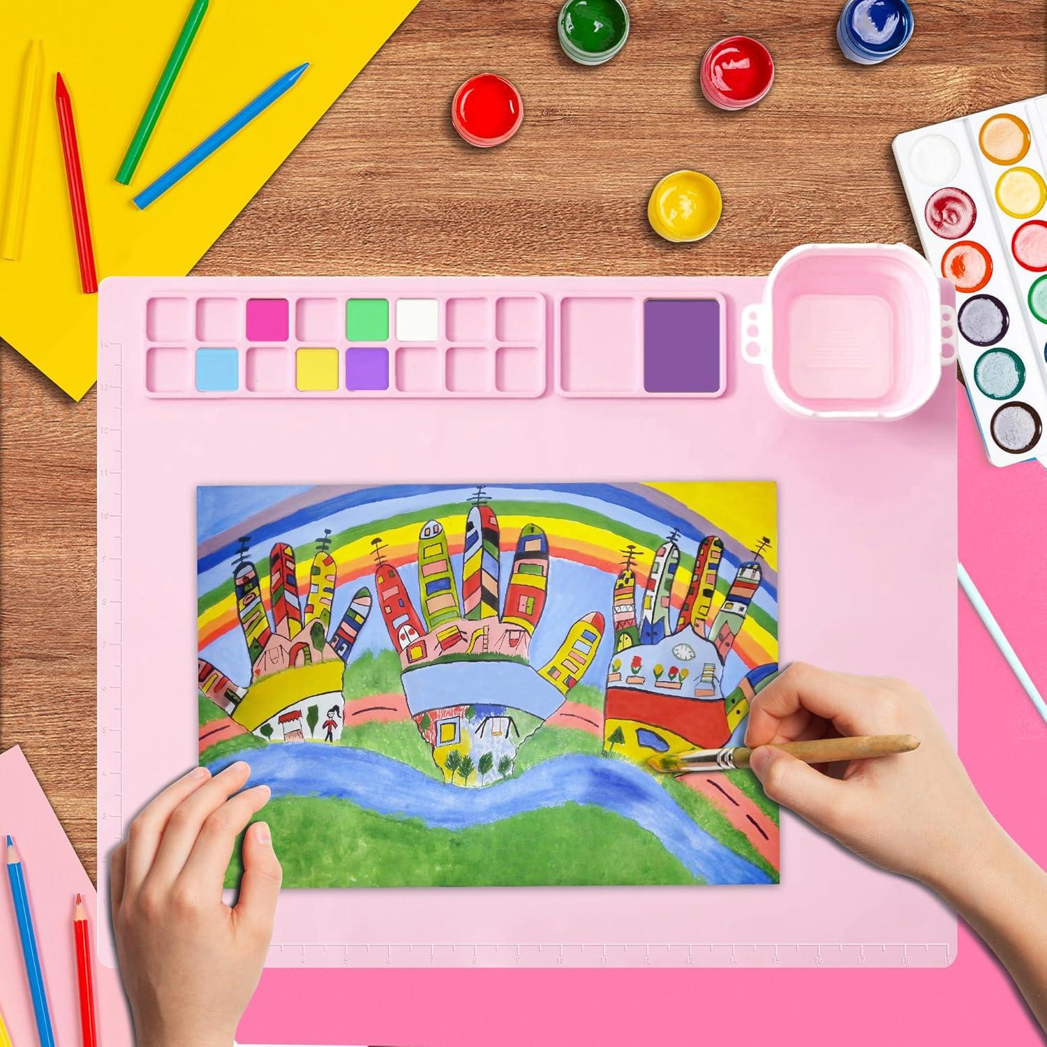 Alfombrilla de Pintura de Silicona MEKOTRIN 50.8x40.6cm Rosa