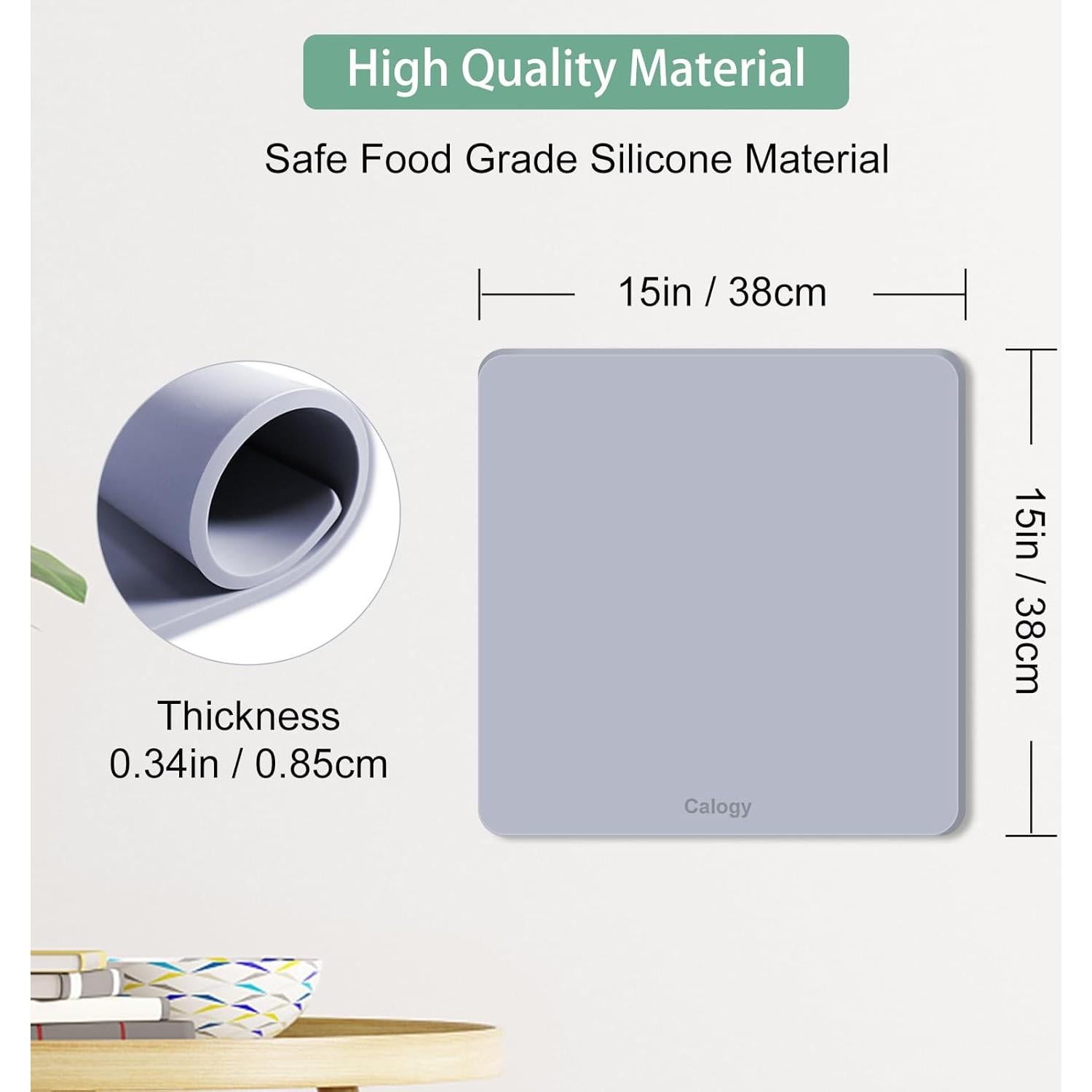 Alfombrilla de Silicona Calogy 15x15 cm para Prensa Térmica