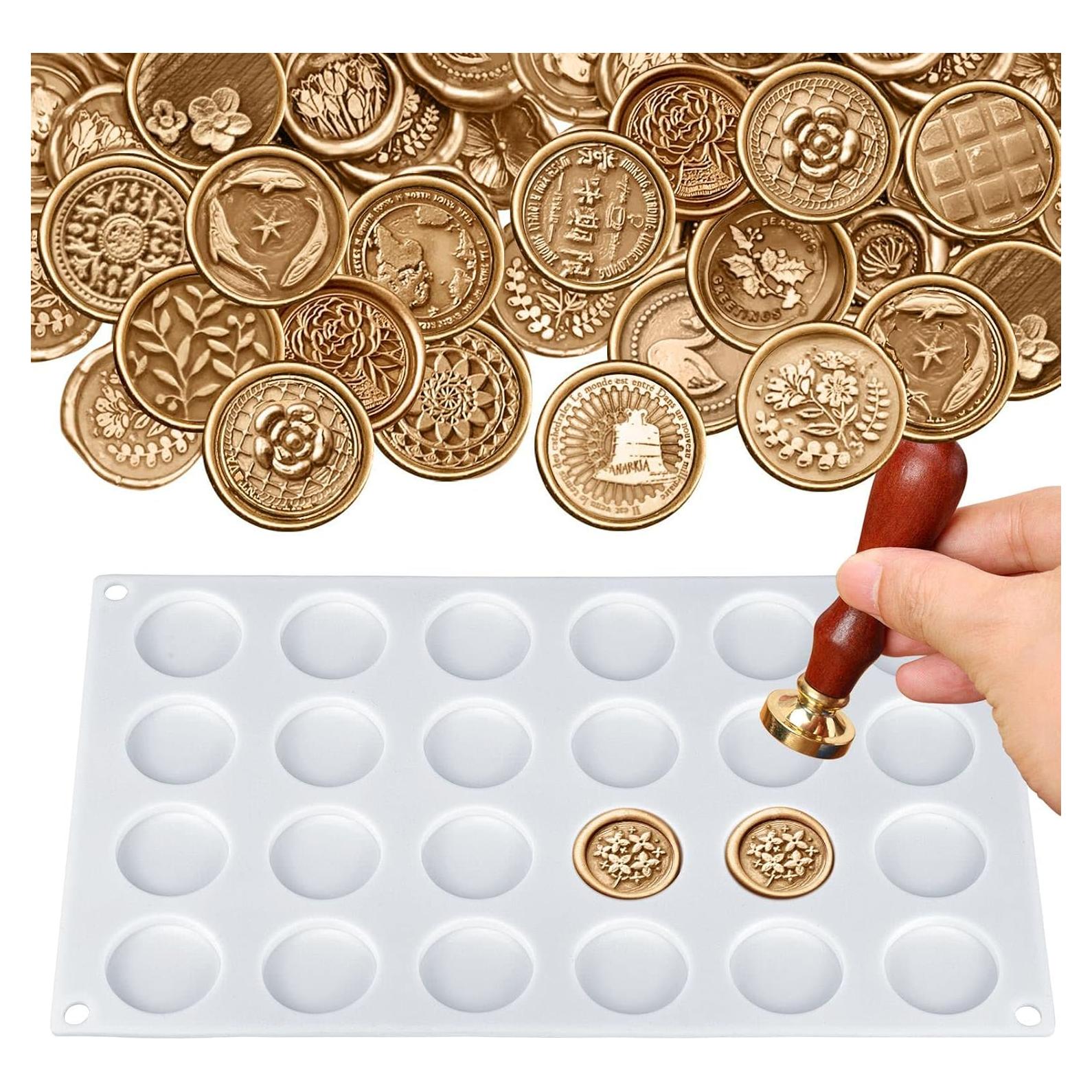 Alfombrilla de Silicona Palksky 24 Cavidades para Sello de Cera