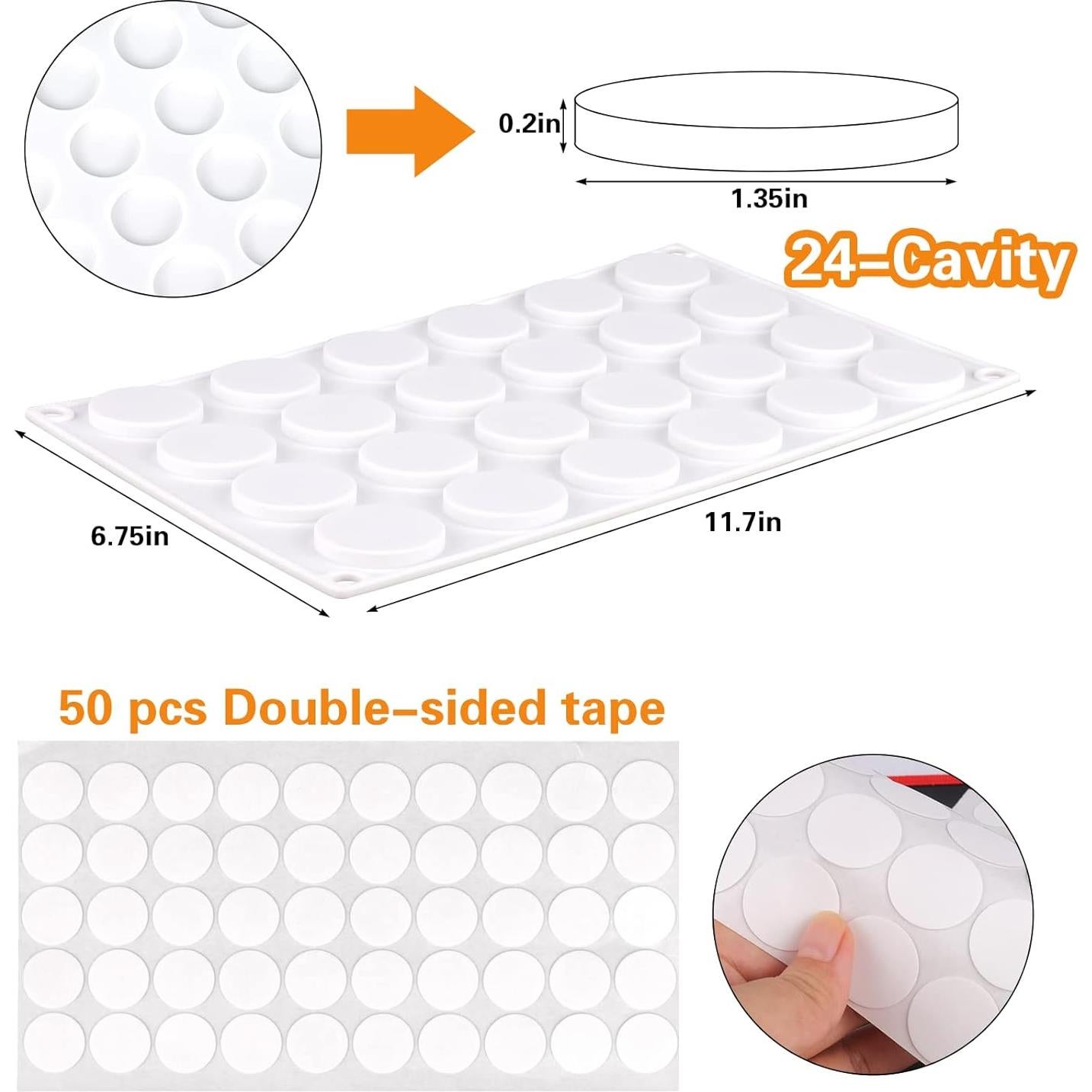 Alfombrilla de Silicona Palksky 24 Cavidades para Sello de Cera