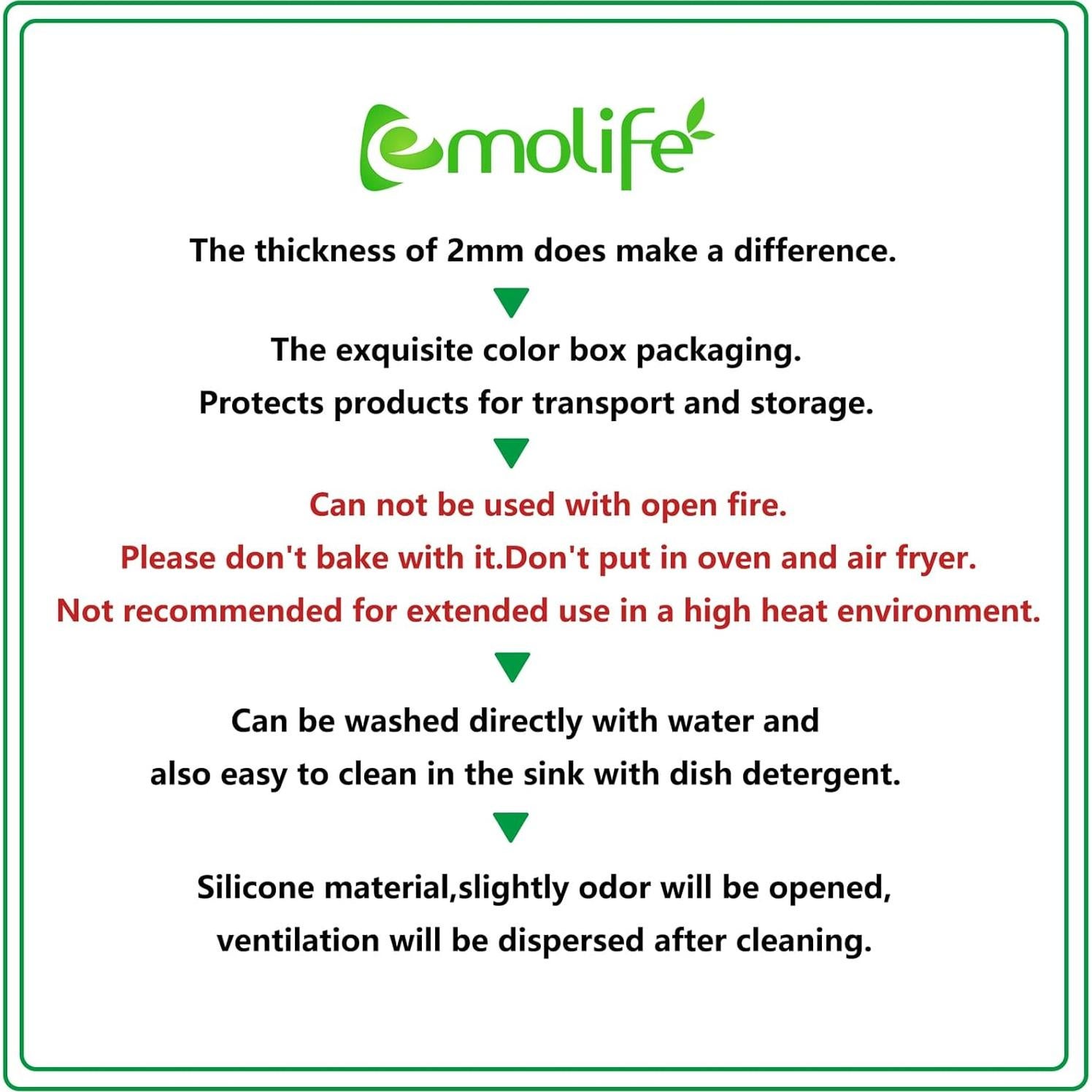 Alfombrilla de Silicona emolife 60x40cm Gruesa 2mm Antideslizante