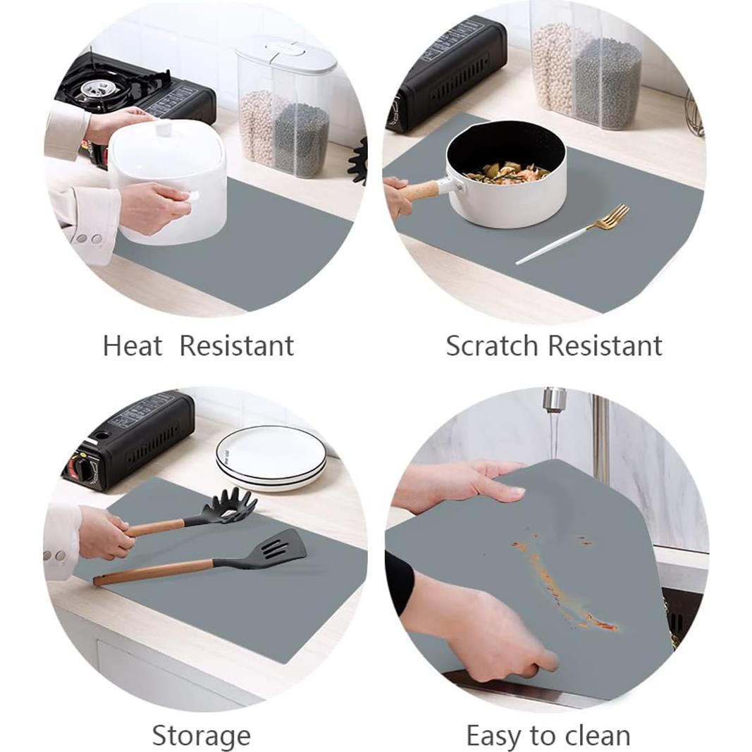 Alfombrilla de Silicona emolife 60x40cm Gruesa 2mm Antideslizante