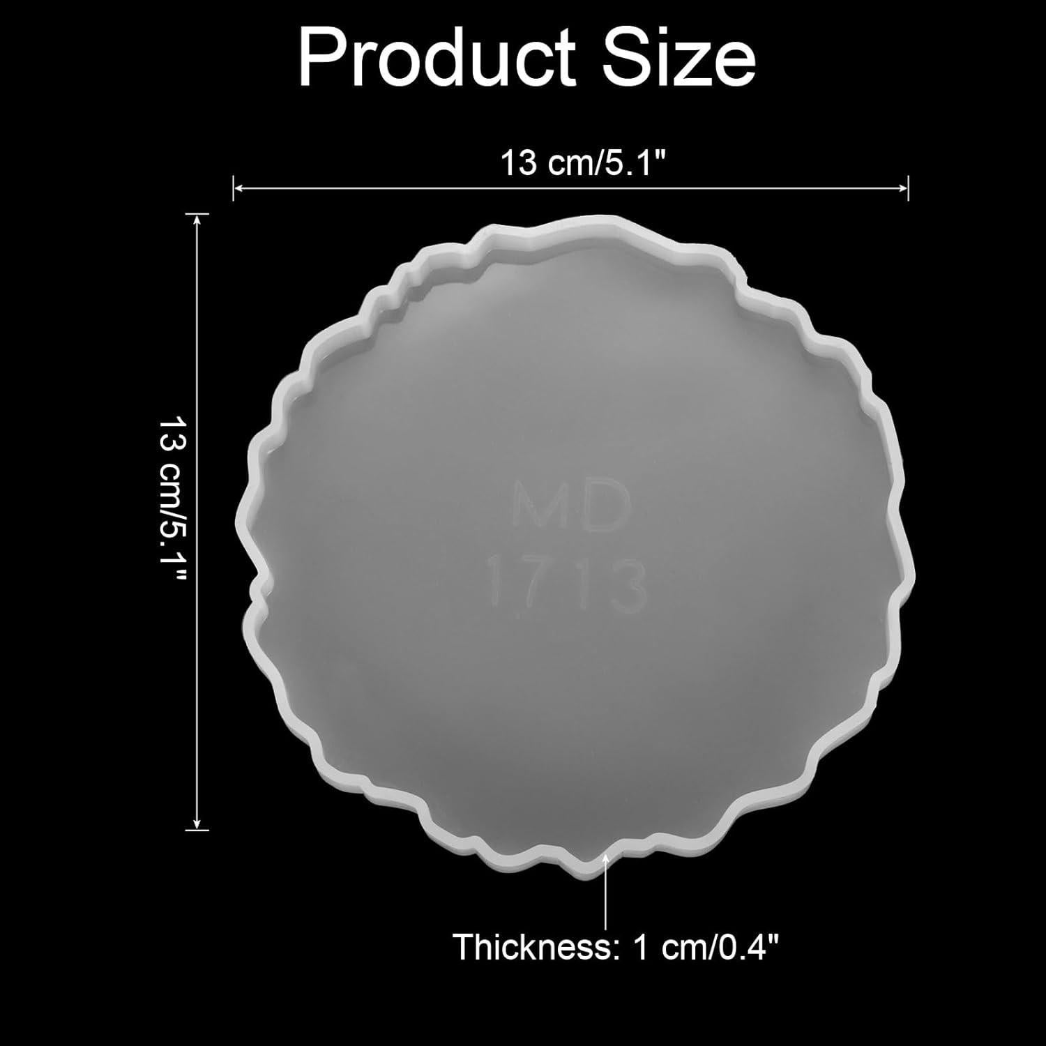 Moldes de Silicona para Posavasos uxcell - 4 Piezas Redondos