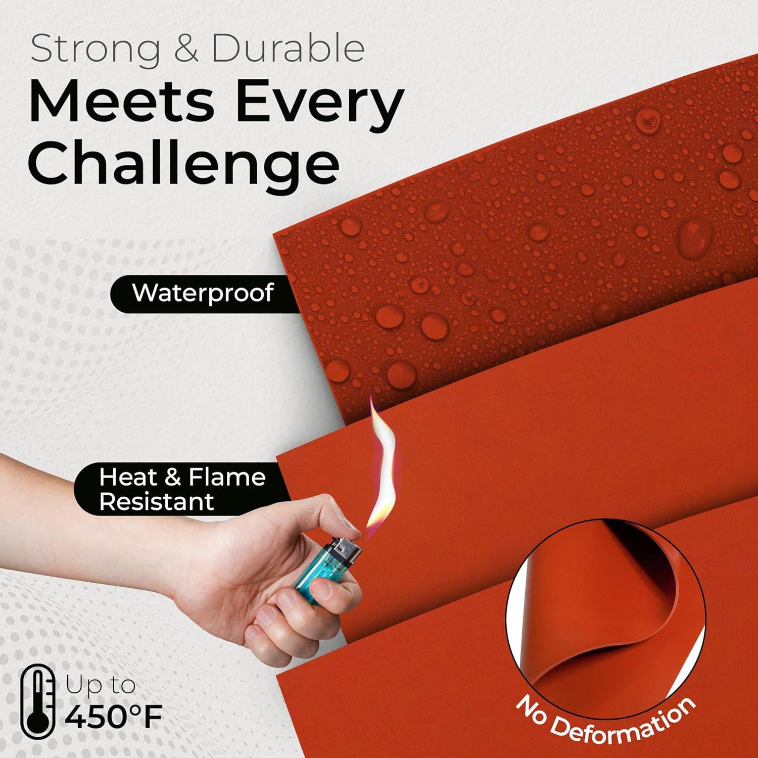 Hoja de Silicona 60A Exactly Rubber 0.16 cm Rojo 30.48x22.86 cm