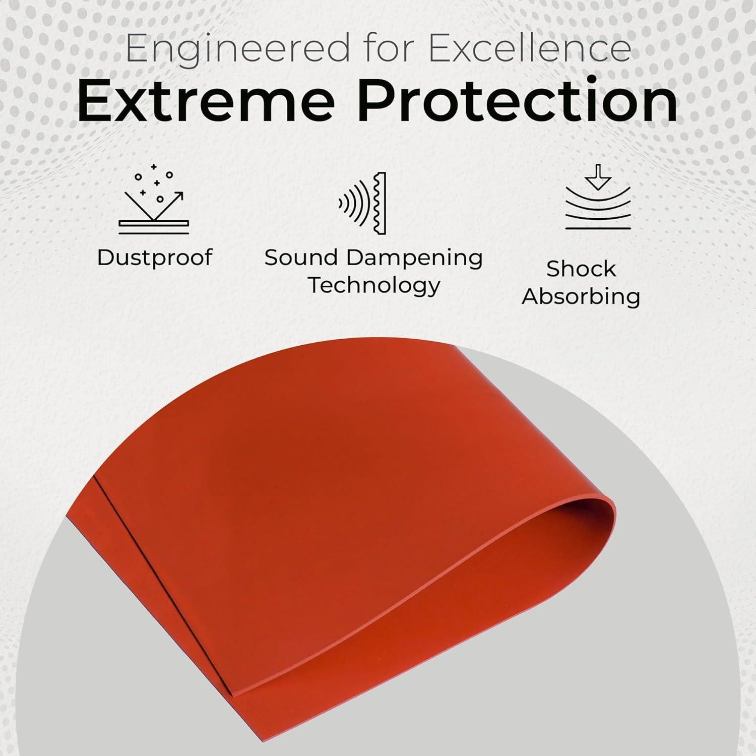 Hoja de Silicona 60A Exactly Rubber 0.16 cm Rojo 30.48x22.86 cm