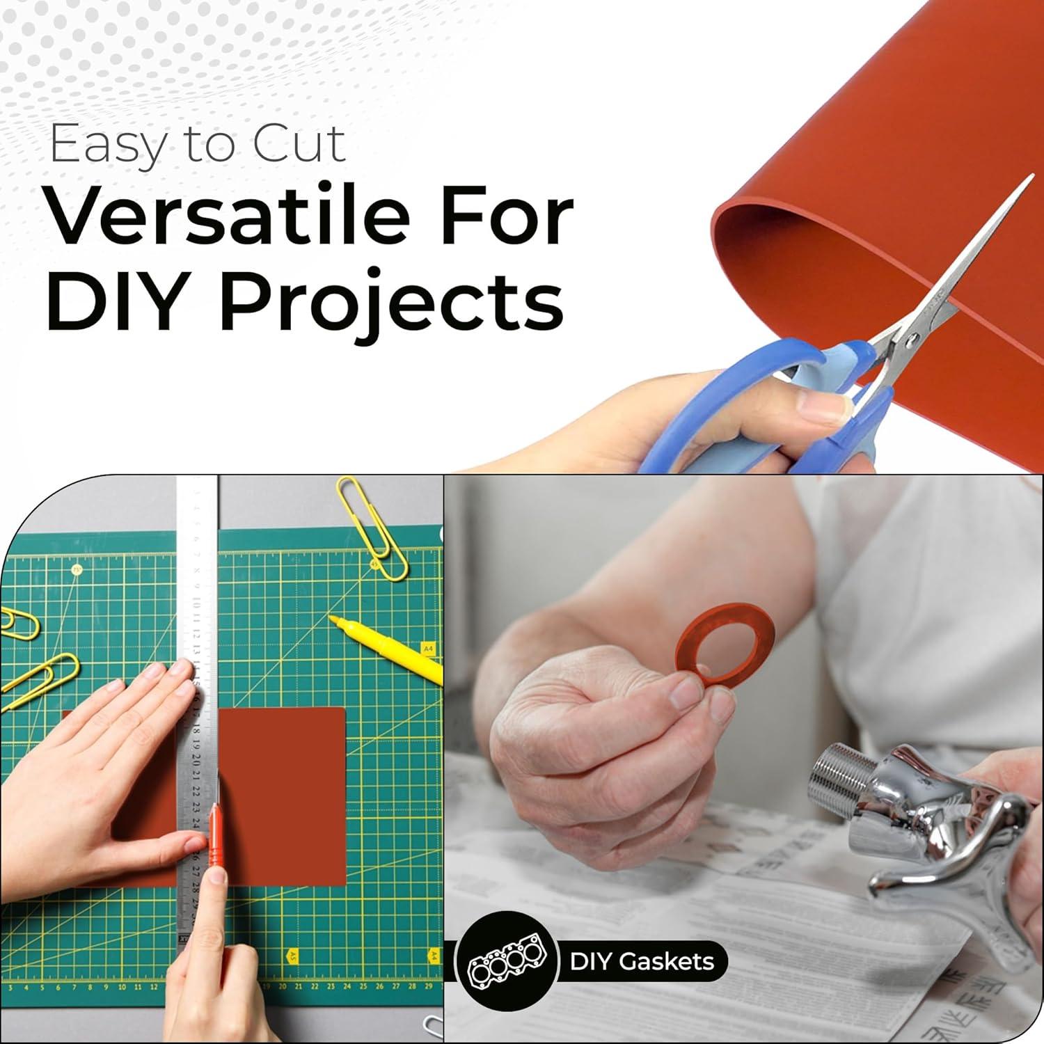 Hoja de Silicona 60A Exactly Rubber 0.16 cm Rojo 30.48x22.86 cm