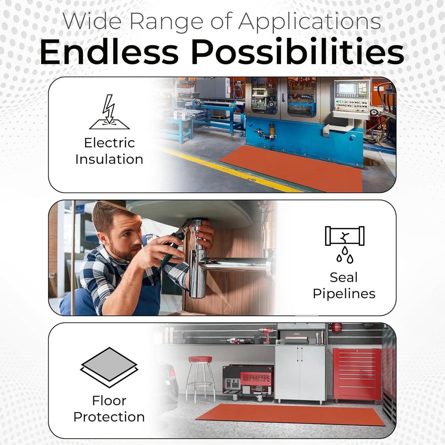 Hoja de Silicona 60A Exactly Rubber 0.16 cm Rojo 30.48x22.86 cm