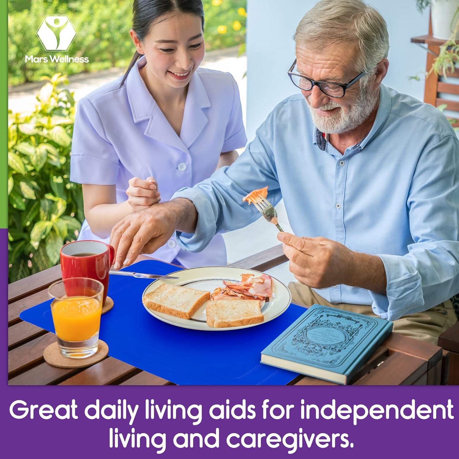 Alfombrilla Antideslizante de Silicona Mars Wellness 24.89x17.78cm Azul