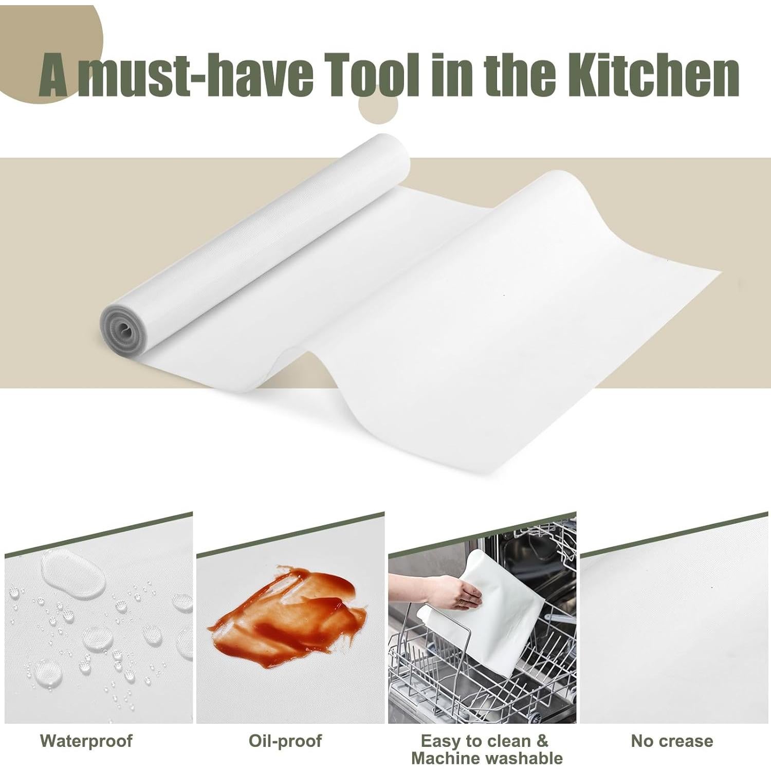 Tapete de Silicona Extra Grande KitchenRaku 200x40 cm Resistente al Calor