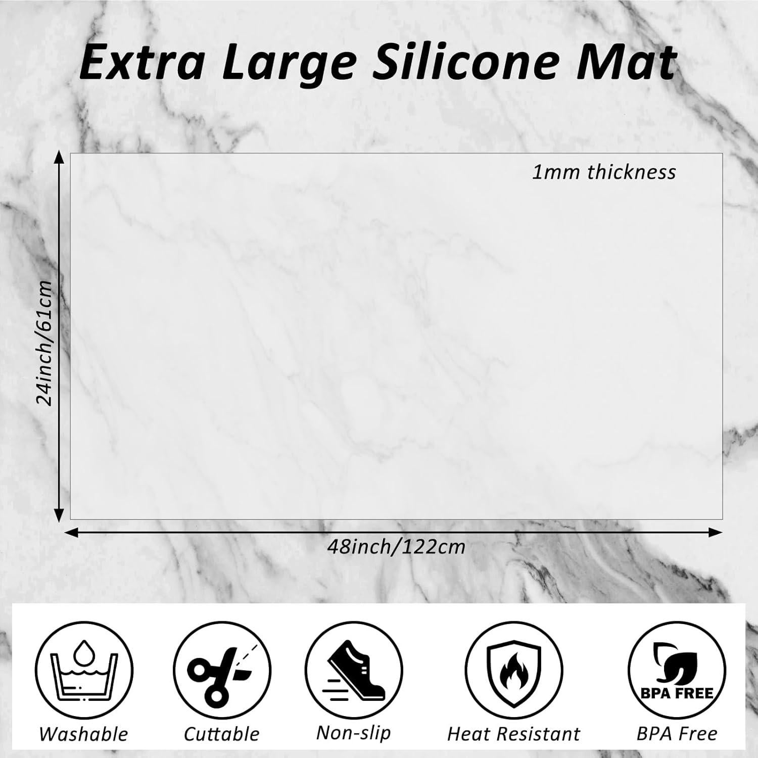 Alfombrilla de Silicona Grande FMOACEN 122x61cm Antideslizante