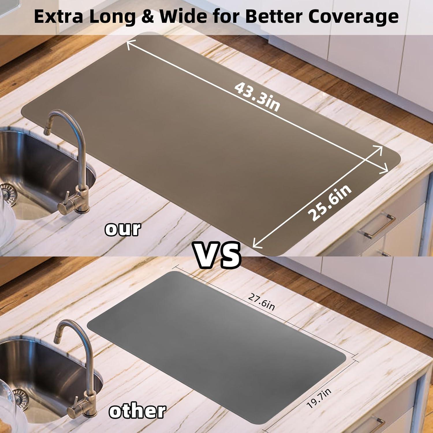 Alfombrilla de Silicona KVK 110x65cm Antideslizante Azul Pastel