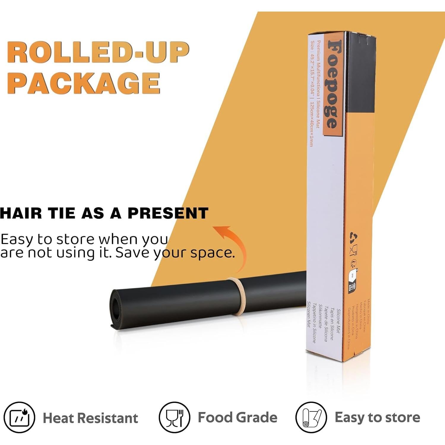 Alfombrilla de Silicona Grande Foepoge 125x40cm Resistente al Calor