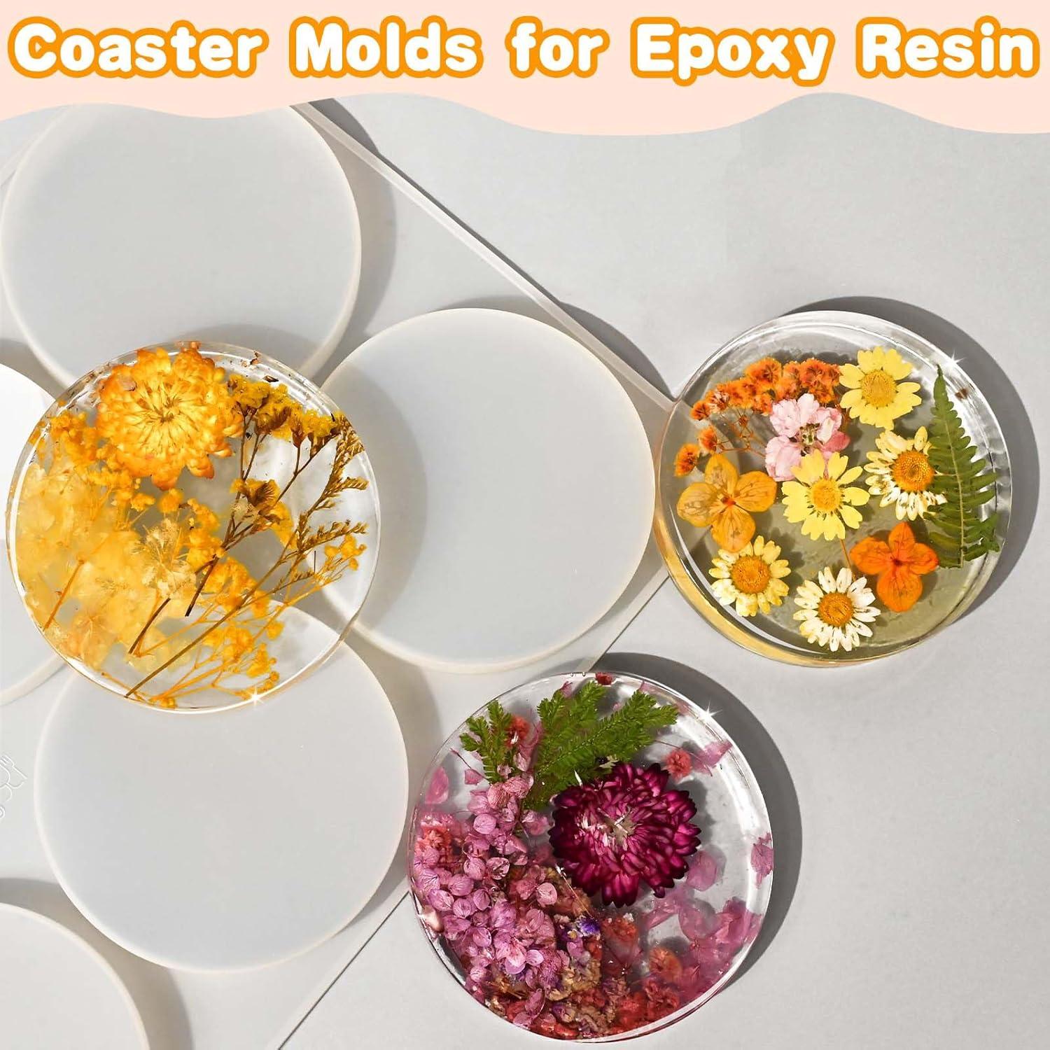 Moldes de Silicona ZQYSING para Coaster Redondos 6 Cavidades