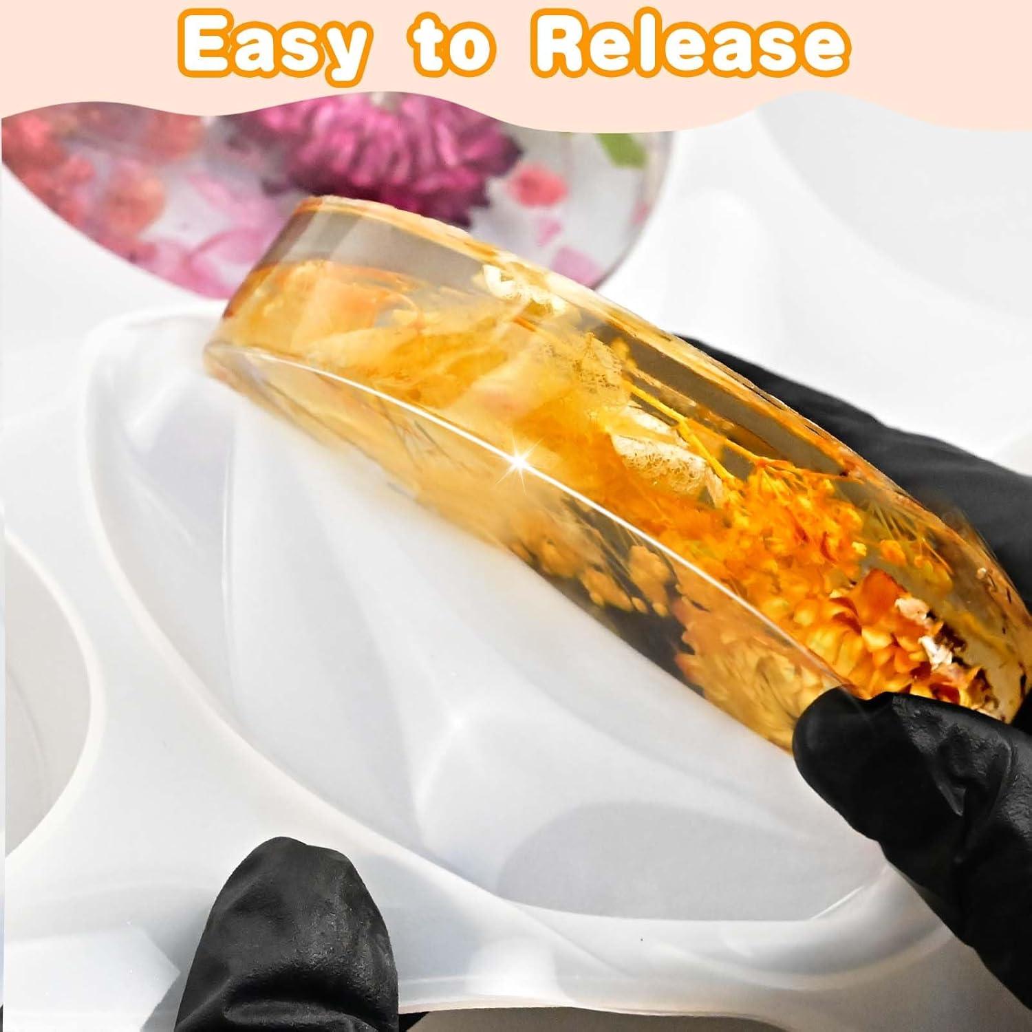 Moldes de Silicona ZQYSING para Coaster Redondos 6 Cavidades