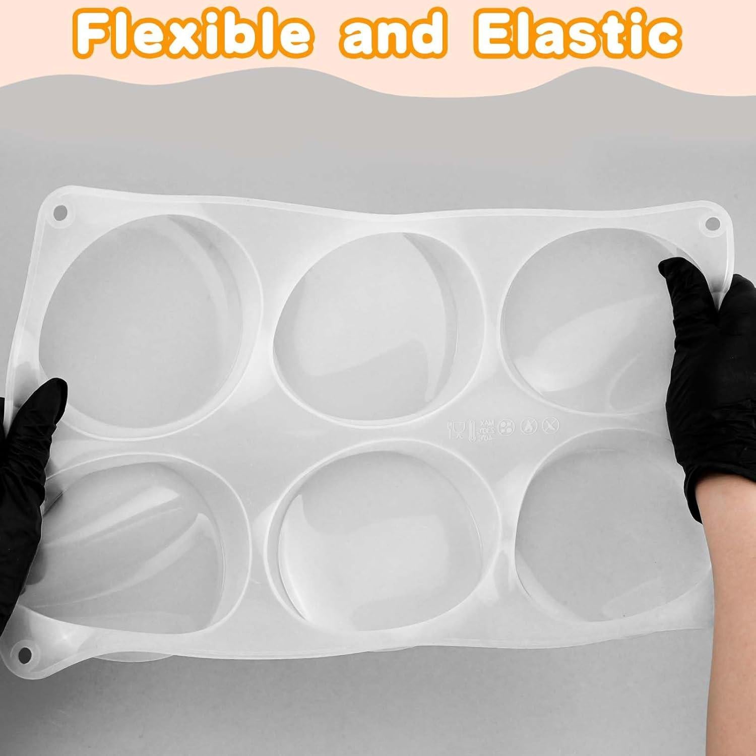 Moldes de Silicona ZQYSING para Coaster Redondos 6 Cavidades