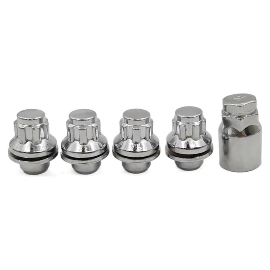 Juego de Tuercas de Llantas Cromo DSkoiph M12x1.5 Compatible Toyota