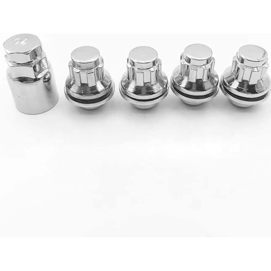 Juego de Tuercas de Llantas Cromo DSkoiph M12x1.5 Compatible Toyota