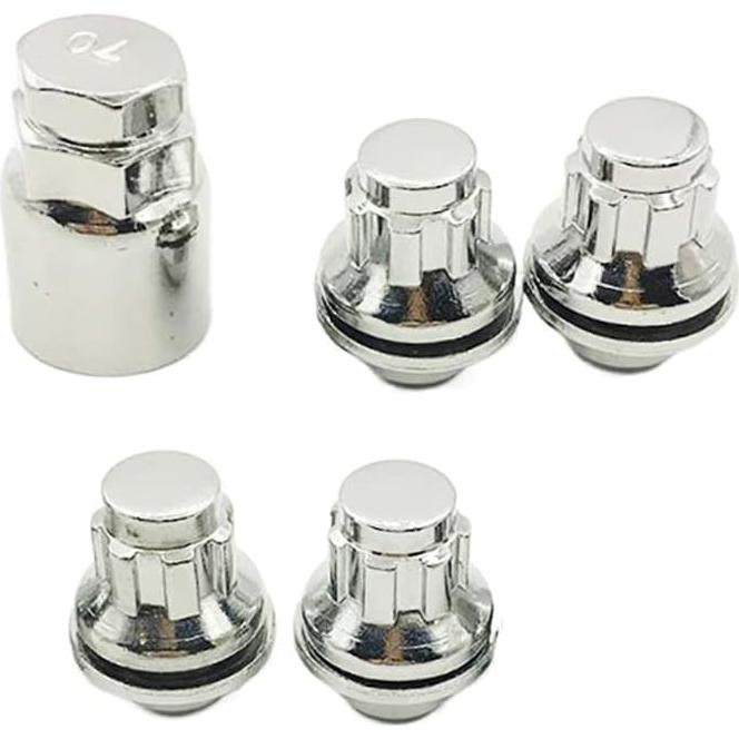 Juego de Tuercas de Llantas Cromo DSkoiph M12x1.5 Compatible Toyota