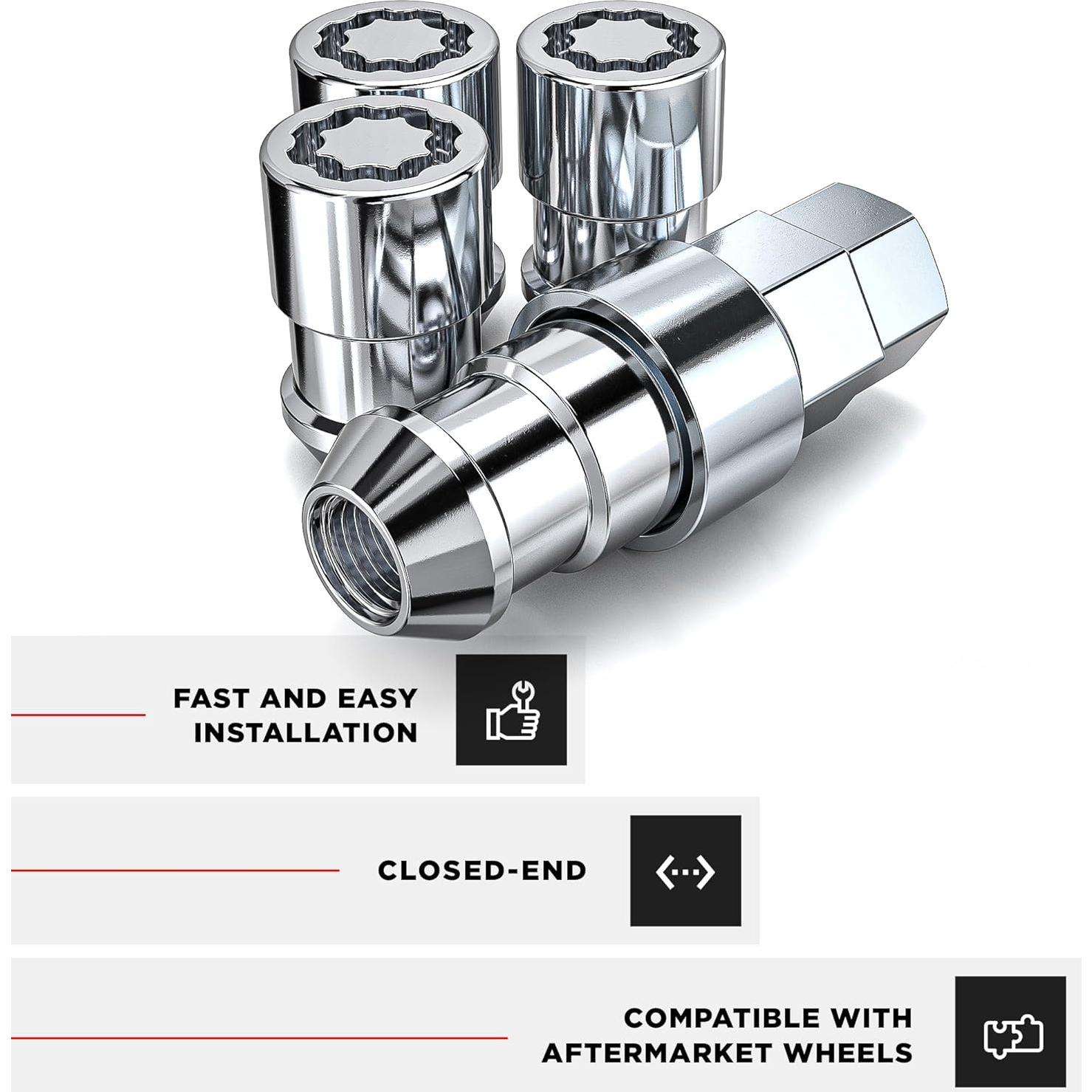 Tuercas de Rueda Caballero Blanco MG40610SAM M12x1.25 Cónicas