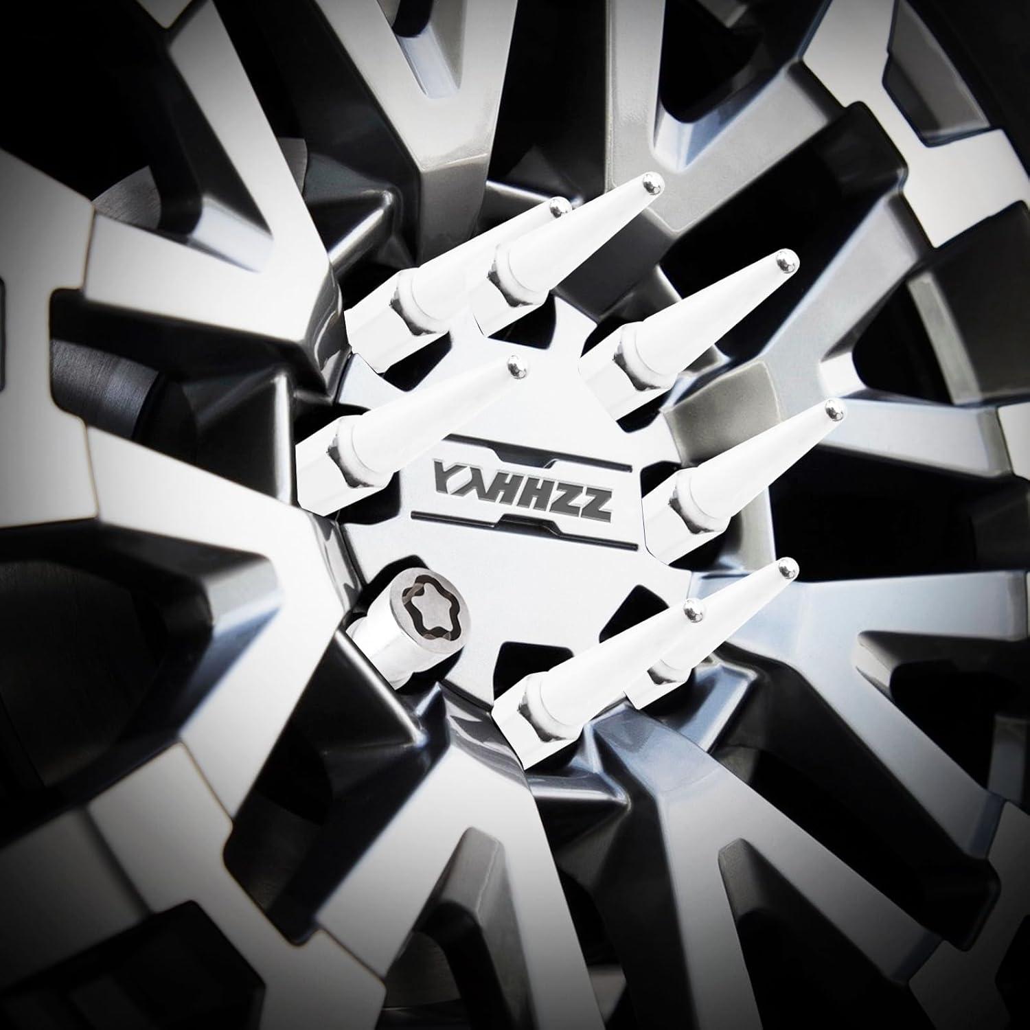 Bloqueos de Rueda YYHHZZ 9/16 Cromo - Juego Completo 4 Tuercas