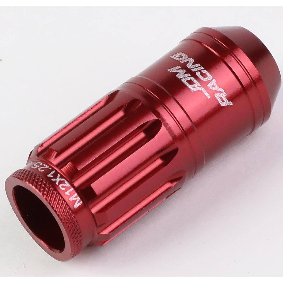 Tuercas de Llanta Aluminio M12 x 1.25 Rojo DNA MOTORING 16 Pcs