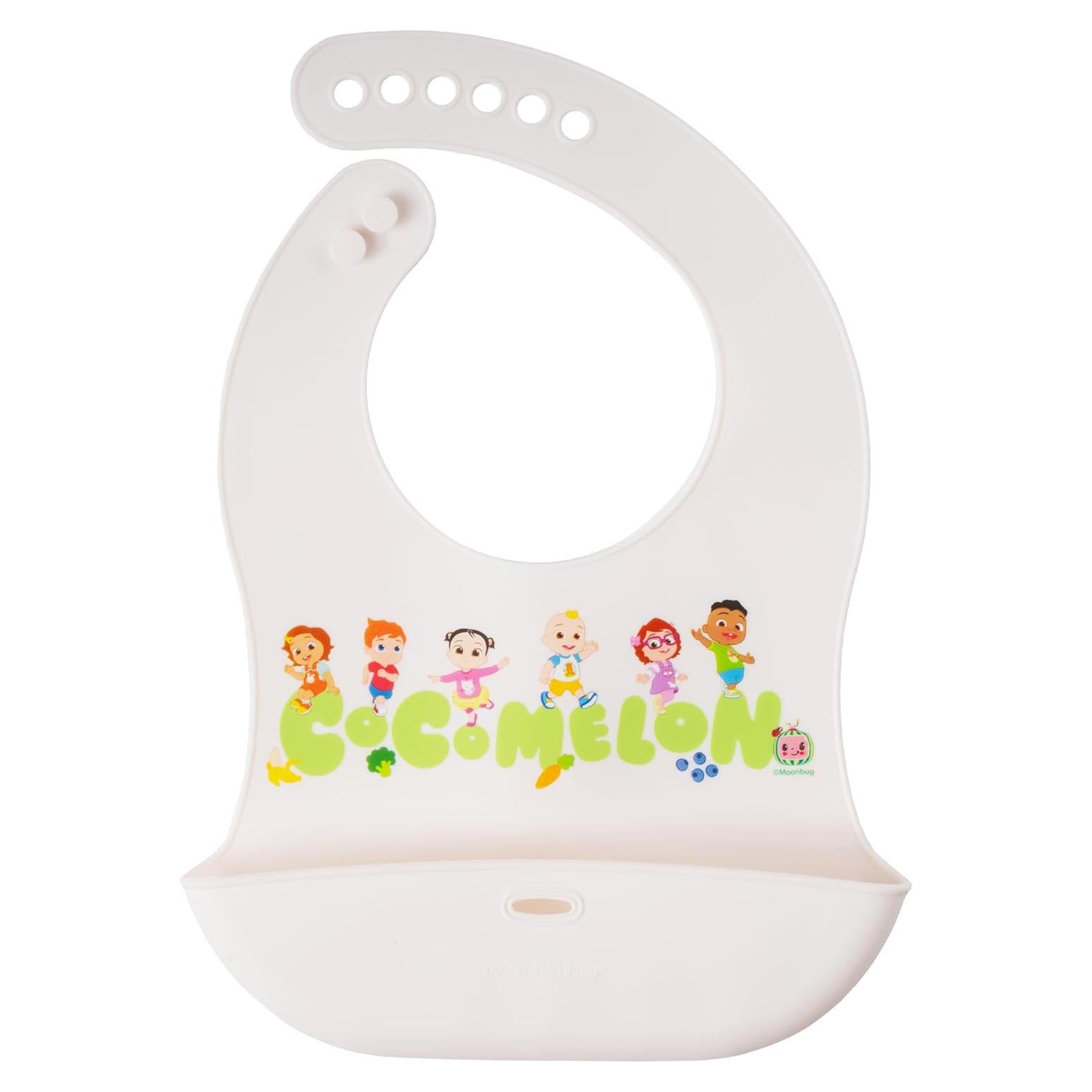 Babero de Silicona CoComelon Ajustable para Bebés - 1pc