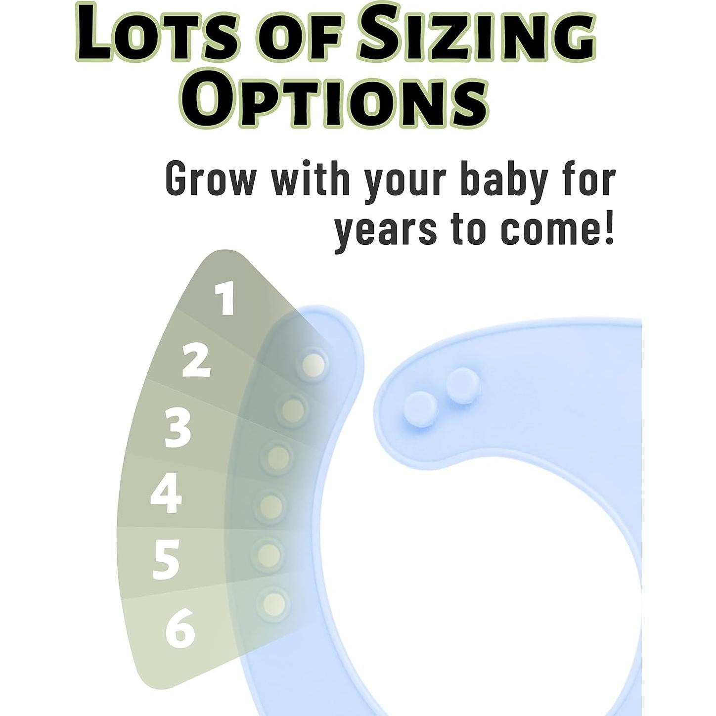 Baberos de Silicona DF Dualferv 4 Pcs Ajustables Impermeables