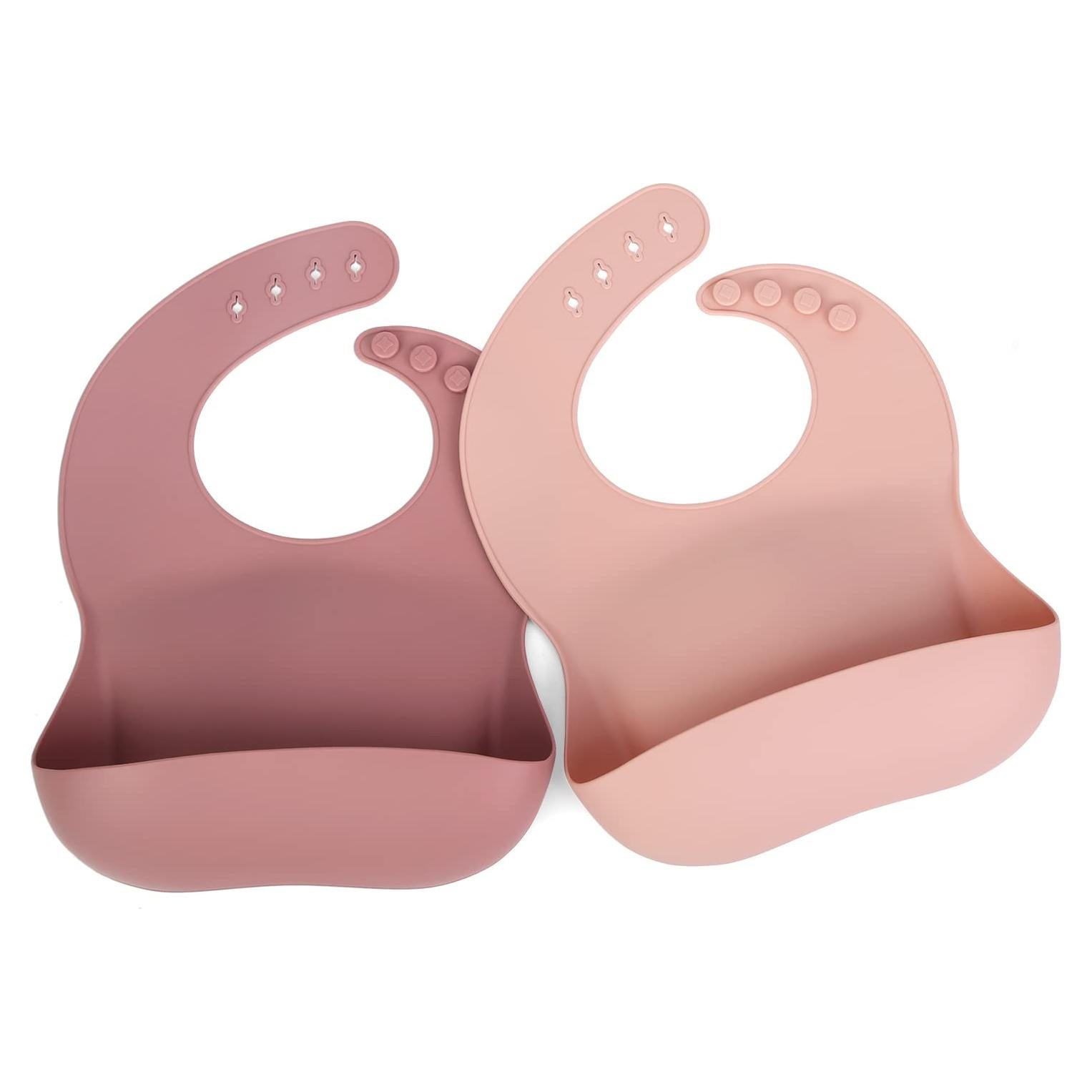 Baberos de Silicona Ginbear Ajustables Impermeables 2 Unidades