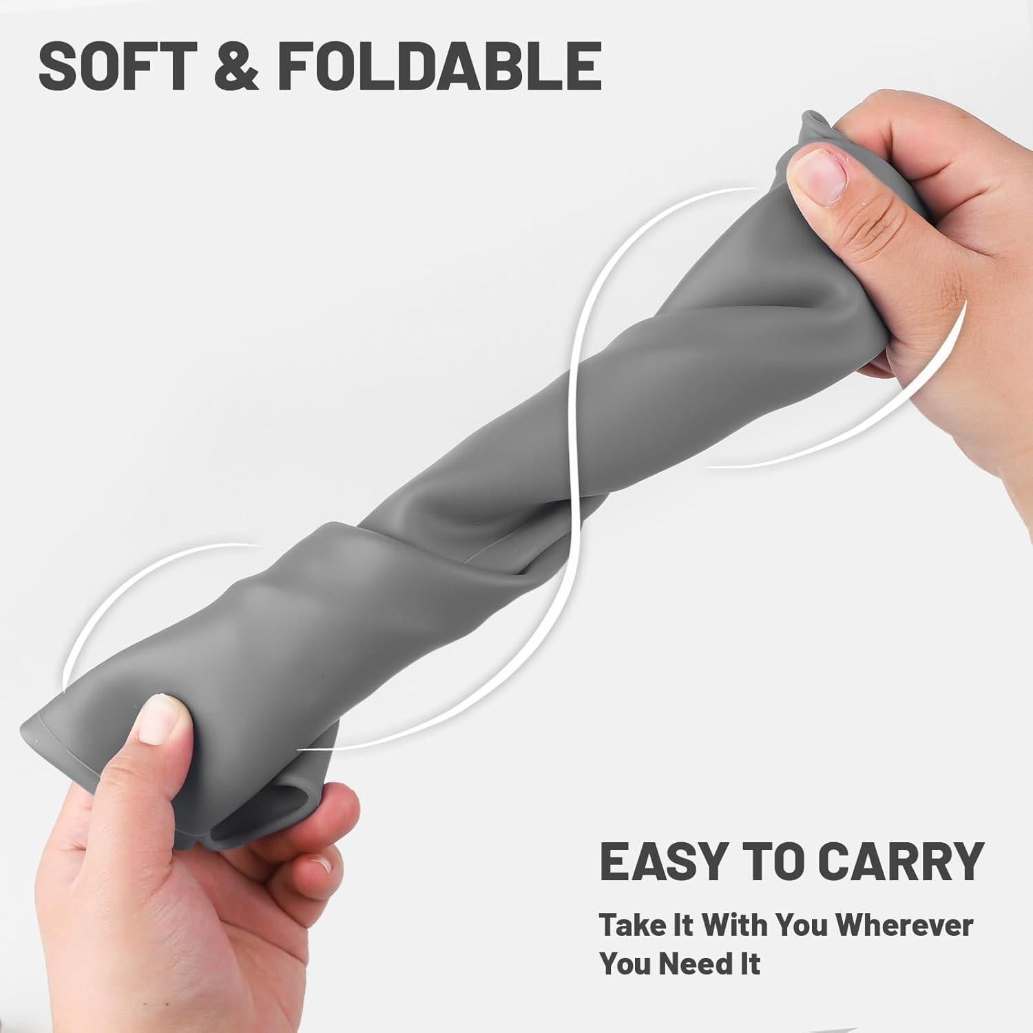 Babero de Silicona Ajustable para Adultos - Unisex - Gris