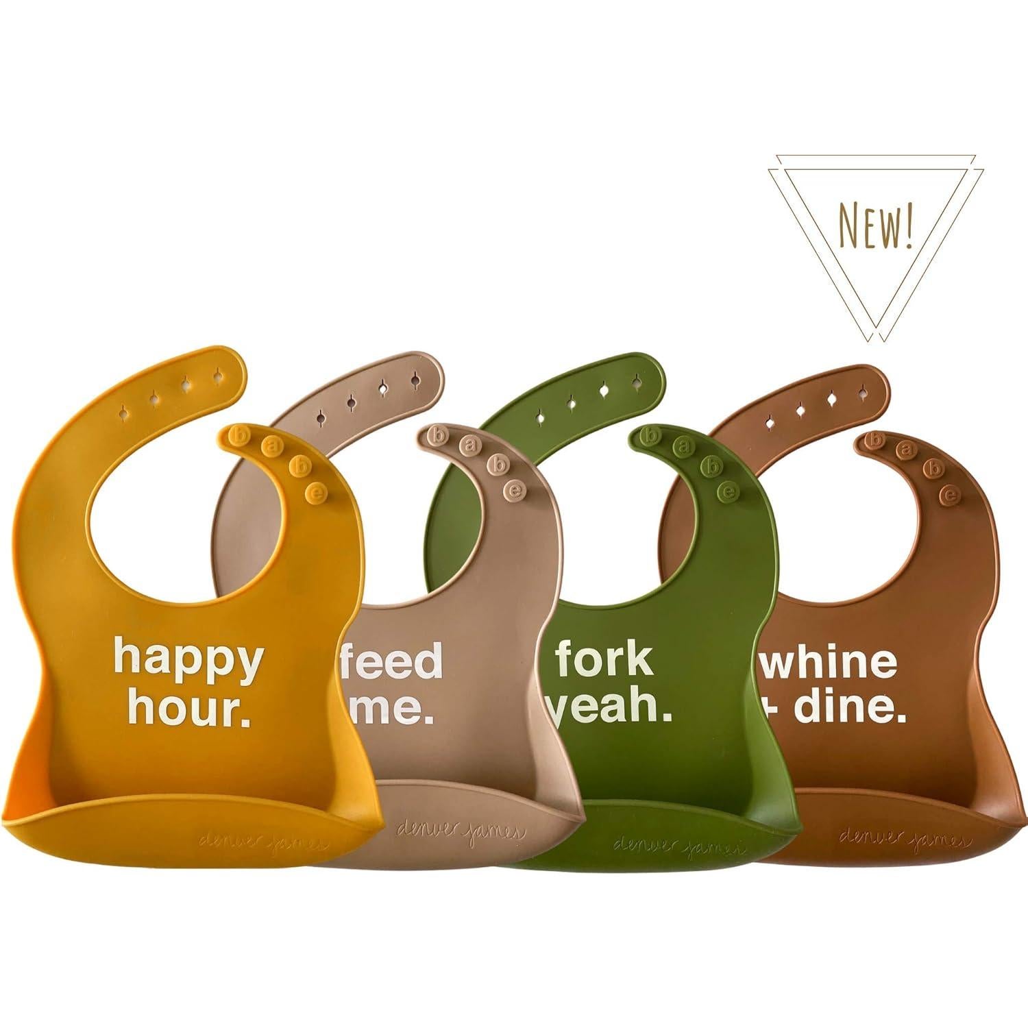 Babero de Silicona Denver James Ajustable Impermeable