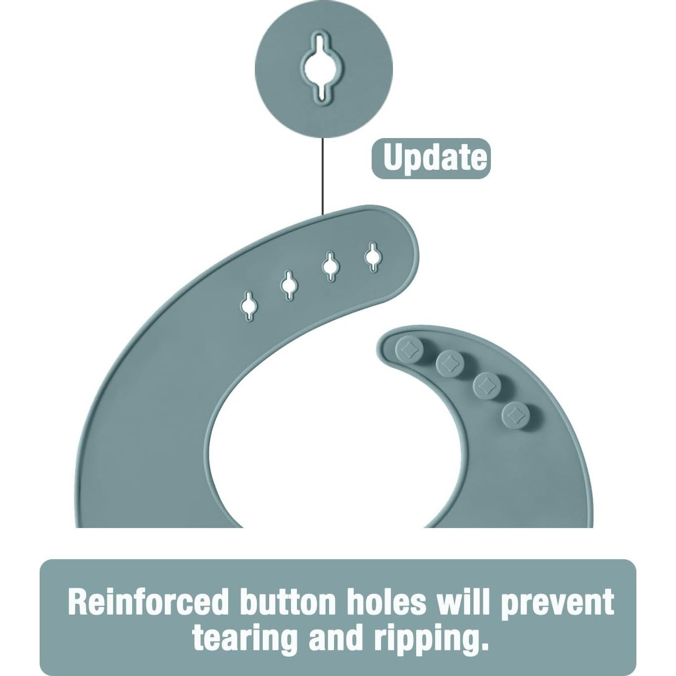 Baberos de Silicona PandaEar para Bebés - 3 Piezas Impermeables