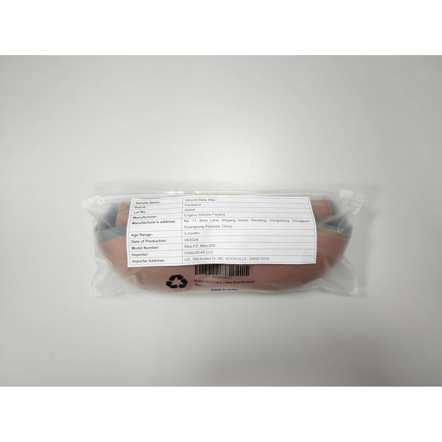 Baberos de Silicona PandaEar para Bebés - 3 Piezas Impermeables