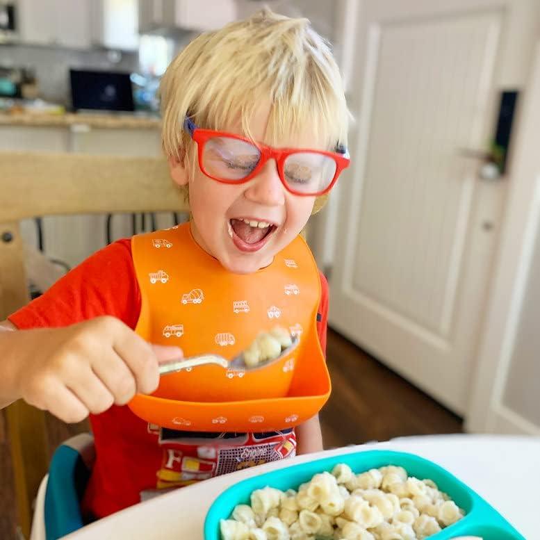 Babero de Silicona Ajustable Little Cubs Verde Impermeable