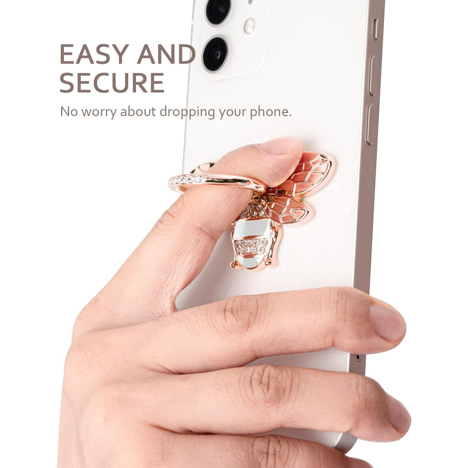 Soporte de Anillo para Teléfono Allengel Oro Rosa 360°