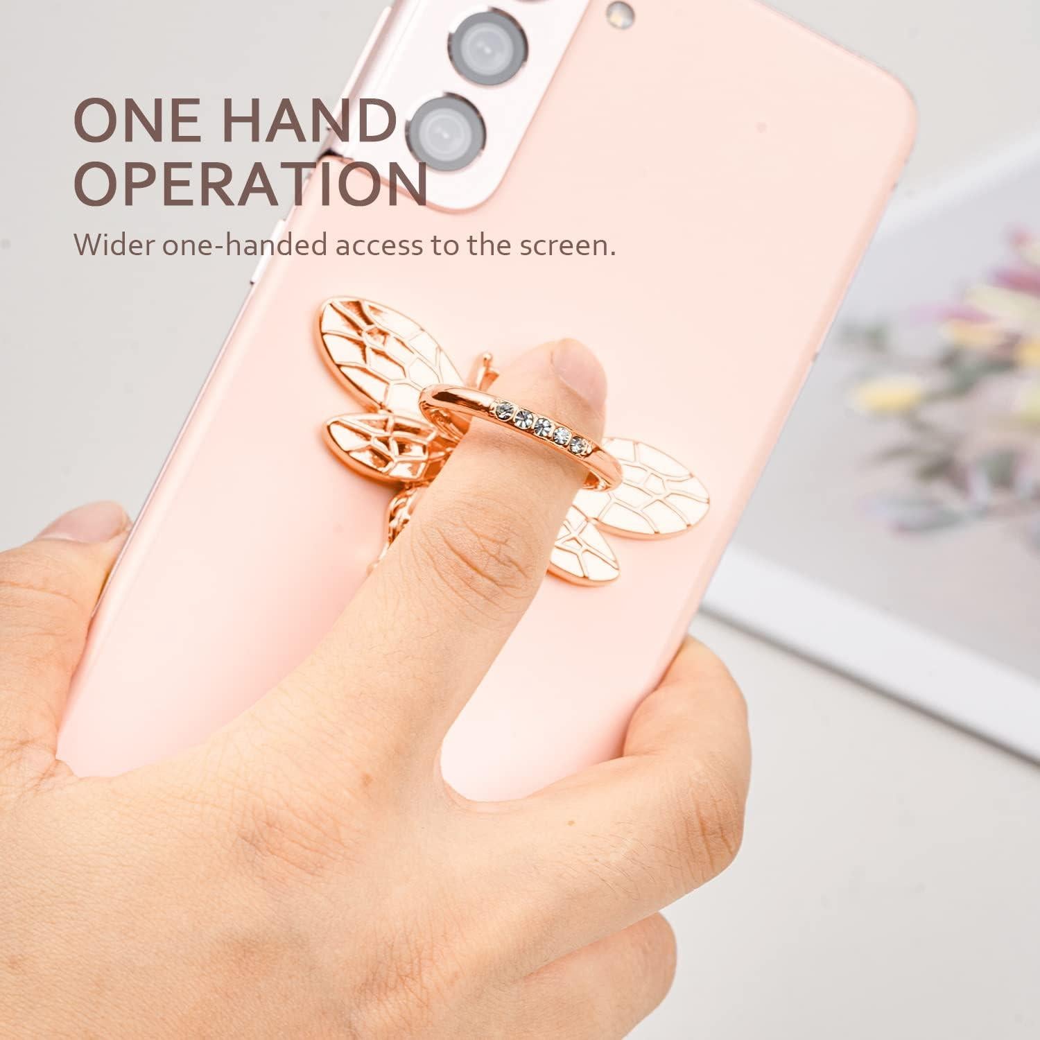 Soporte de Anillo para Teléfono Allengel Oro Rosa 360°