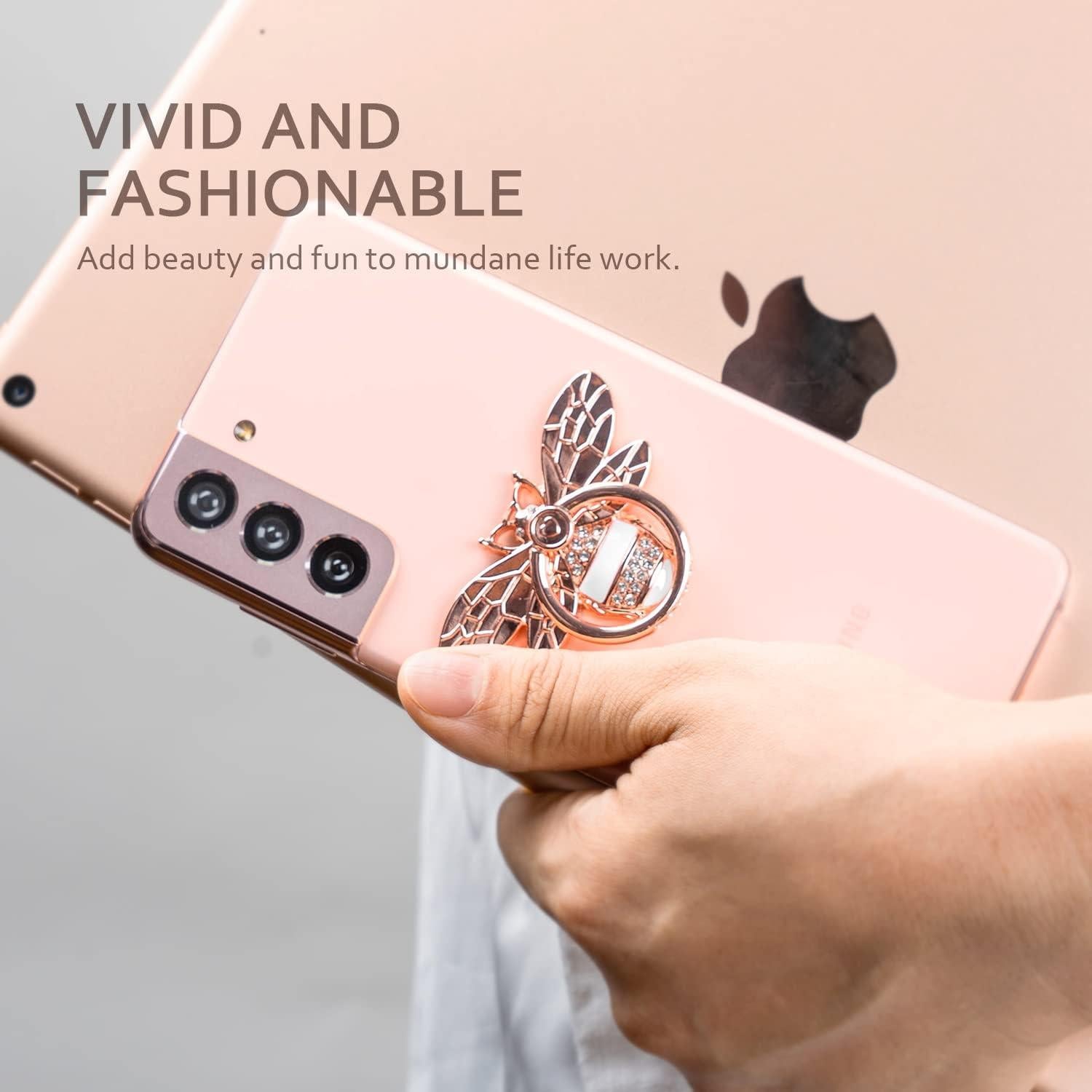 Soporte de Anillo para Teléfono Allengel Oro Rosa 360°