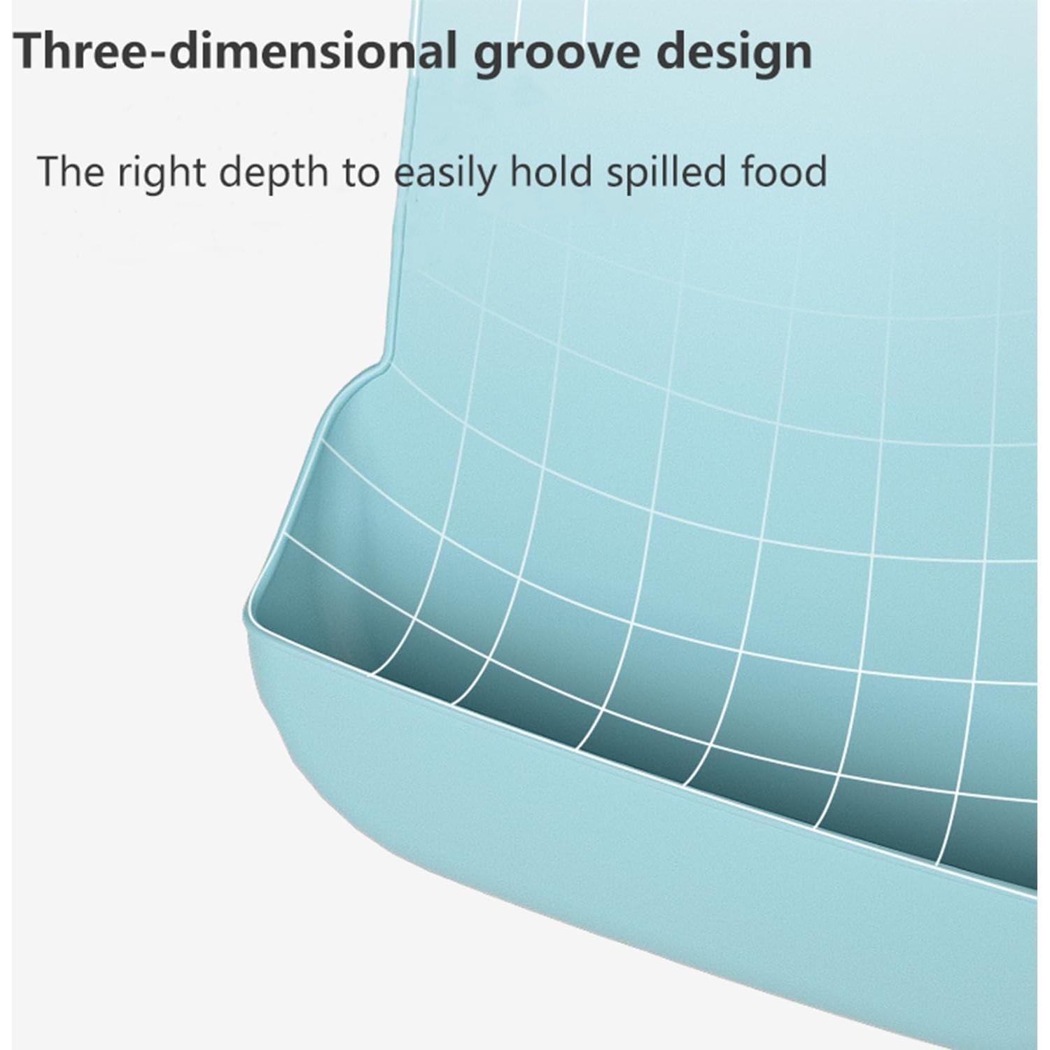 Paquete de 2 Baberos de Silicona Impermeables YYGMSS 52x36cm