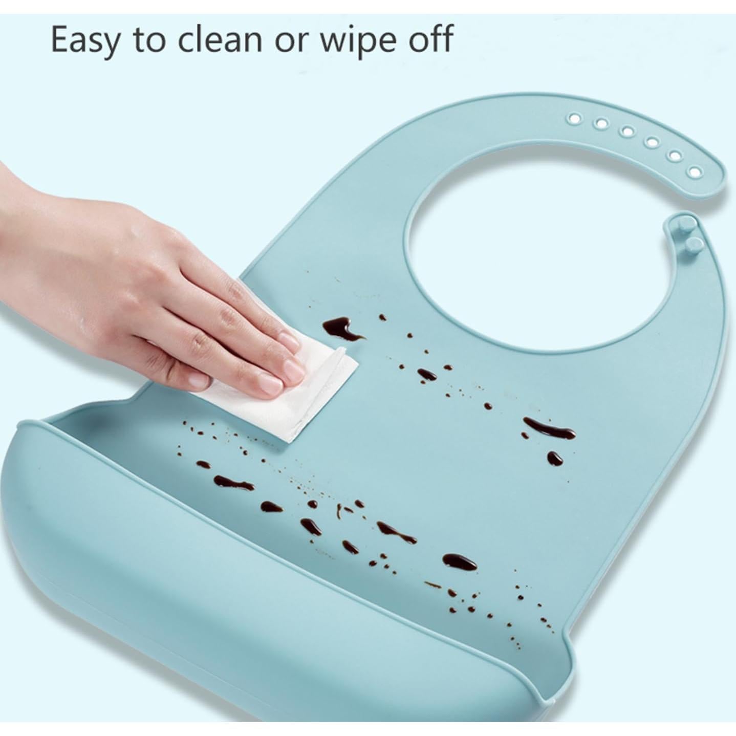 Paquete de 2 Baberos de Silicona Impermeables YYGMSS 52x36cm