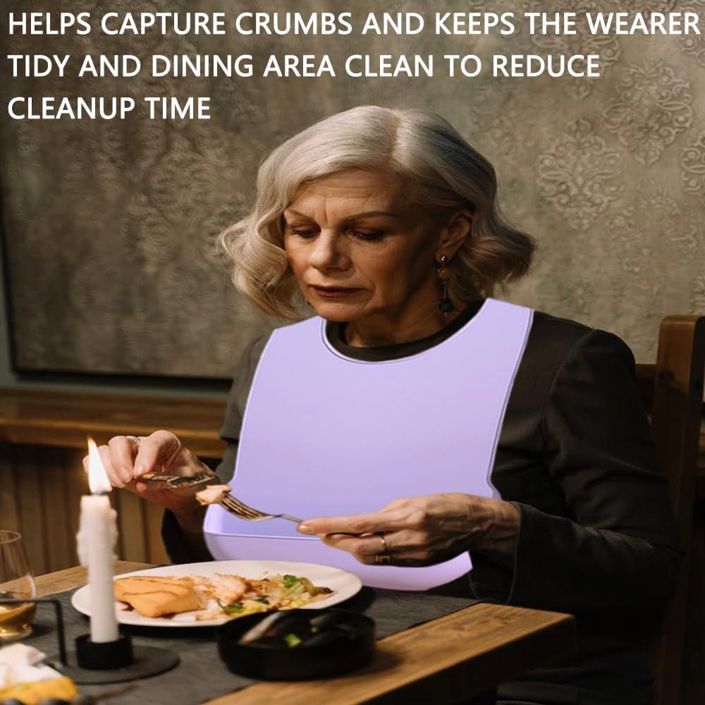 Baberos de Silicona para Adultos VIDIA - 2 Piezas Ajustables