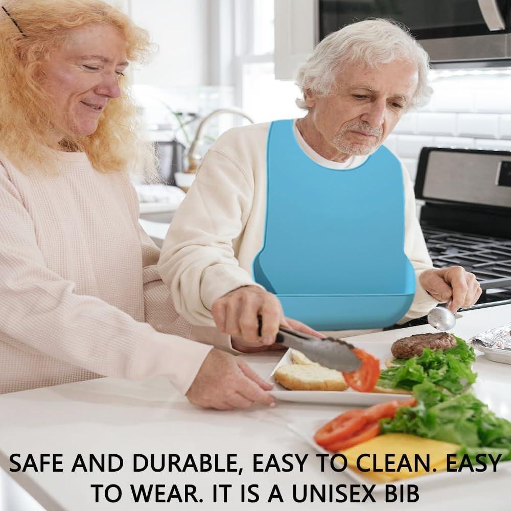 Baberos de Silicona para Adultos VIDIA - 2 Piezas Ajustables