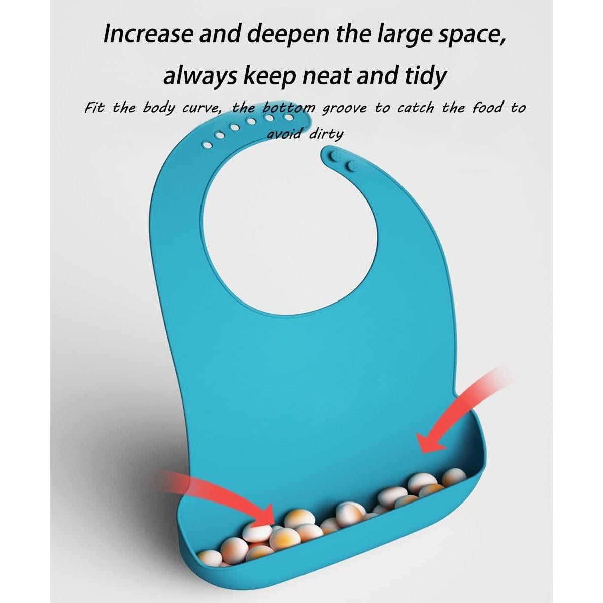 Baberos de Silicona para Adultos VIDIA - 2 Piezas Ajustables