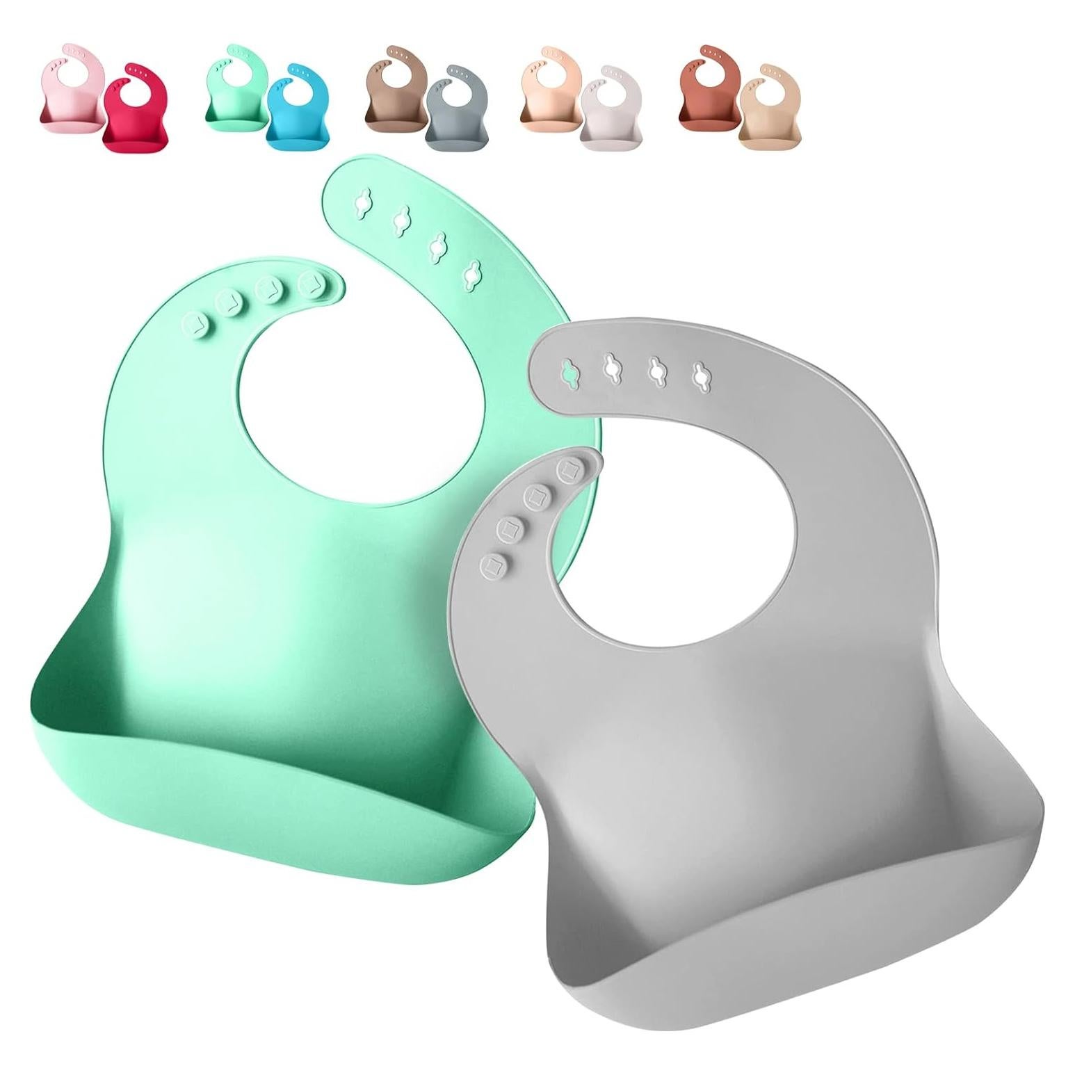 Babero de Silicona Sperric Ajustable Impermeable para Bebé