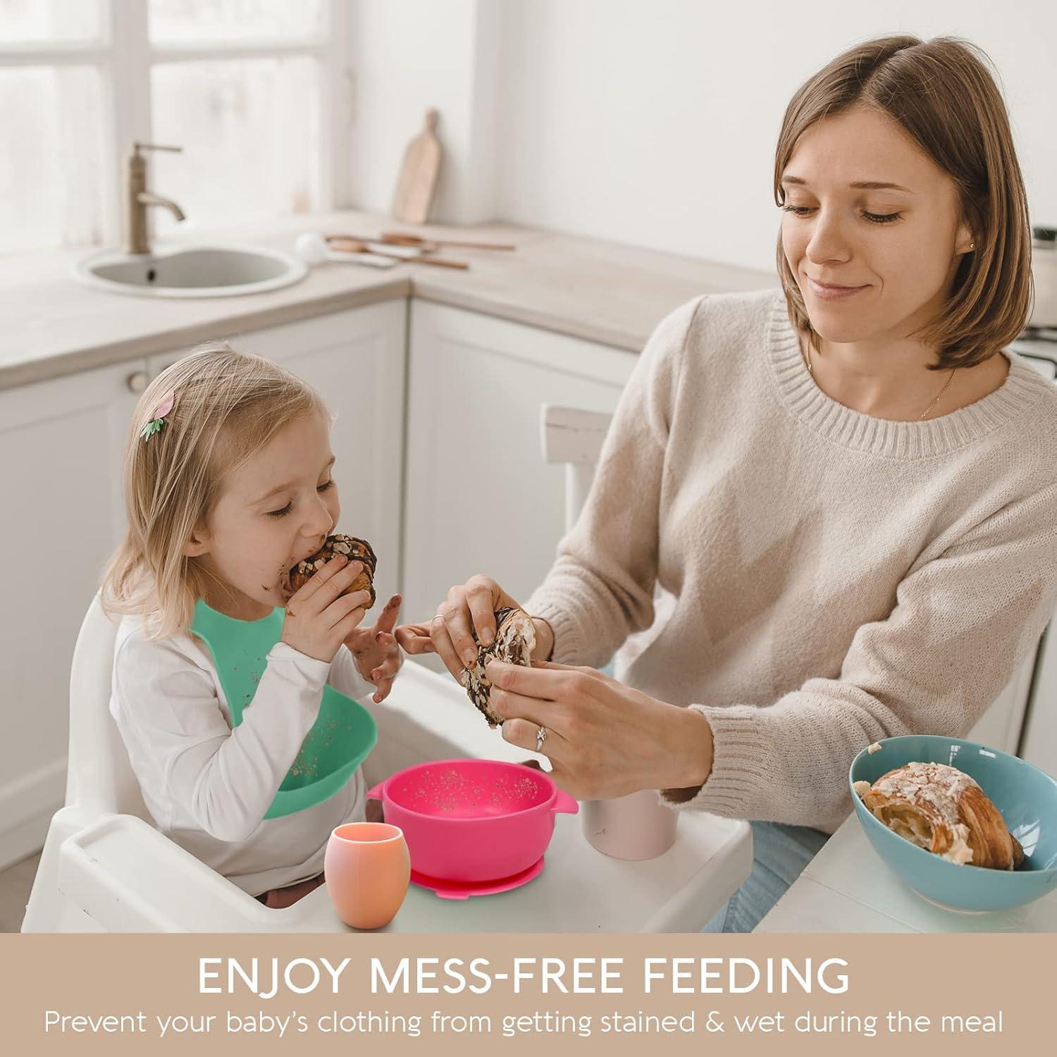 Babero de Silicona Sperric Ajustable Impermeable para Bebé