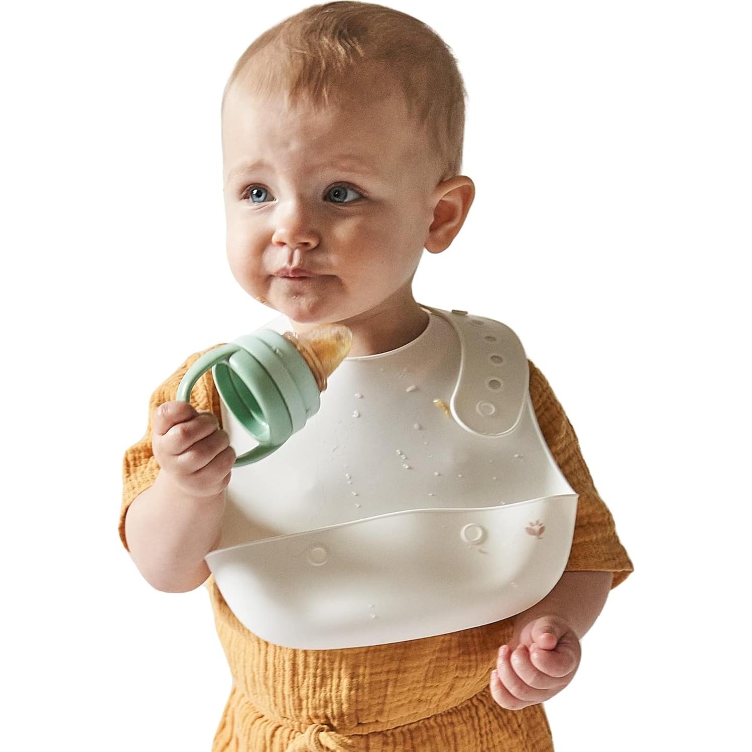 Babero de Silicona Scoop Unisex Green Sprouts 16.5x18 cm