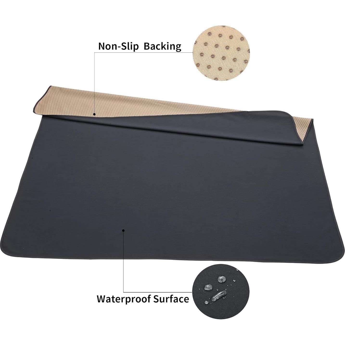 Tapete Antideslizante Lavable 130x130cm WOMUMON Gris