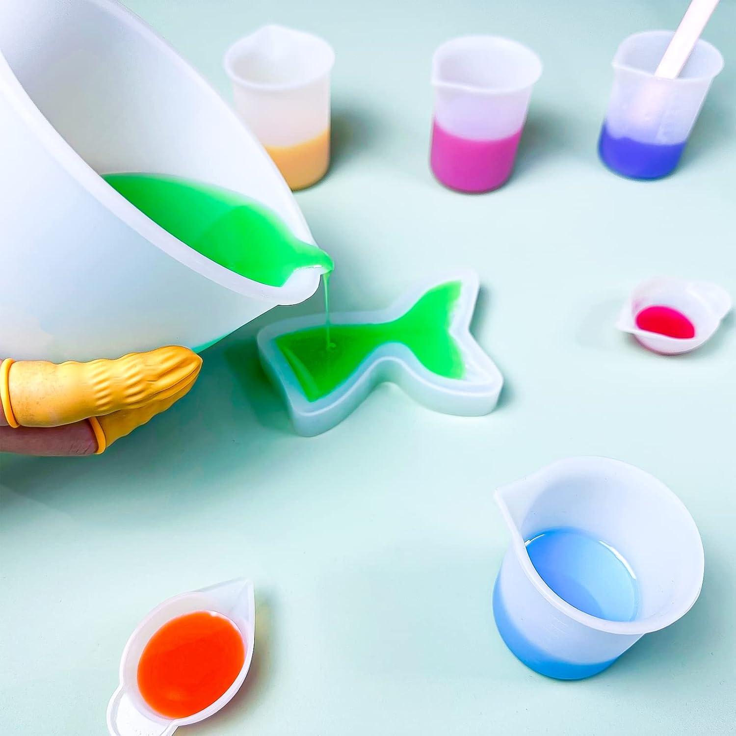 Kit de Tazas Medidoras de Silicona Sjubaopen 600ml 250ml 100ml