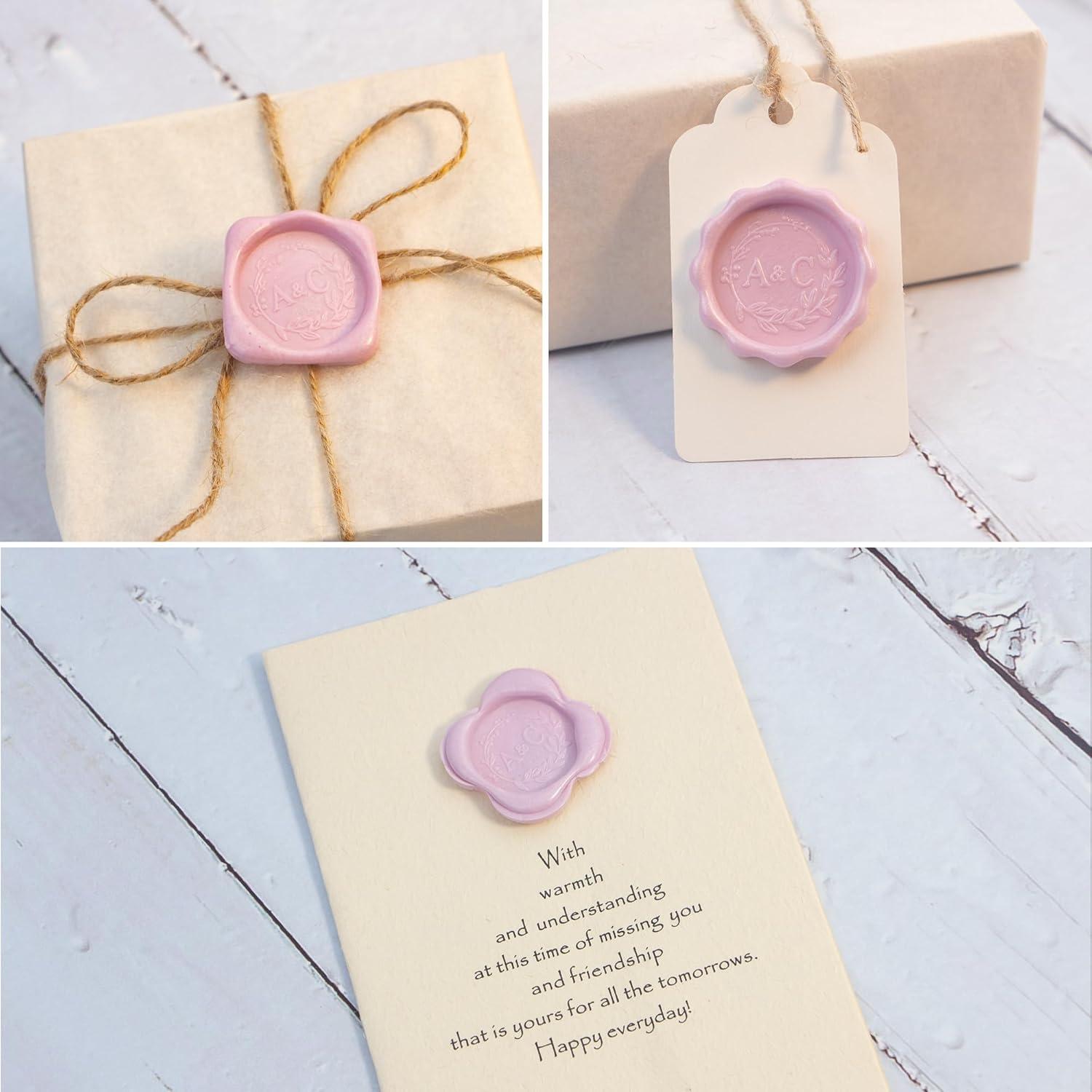 Molde de Sello de Cera Redondo Krastmon con Almohadilla de Silicona